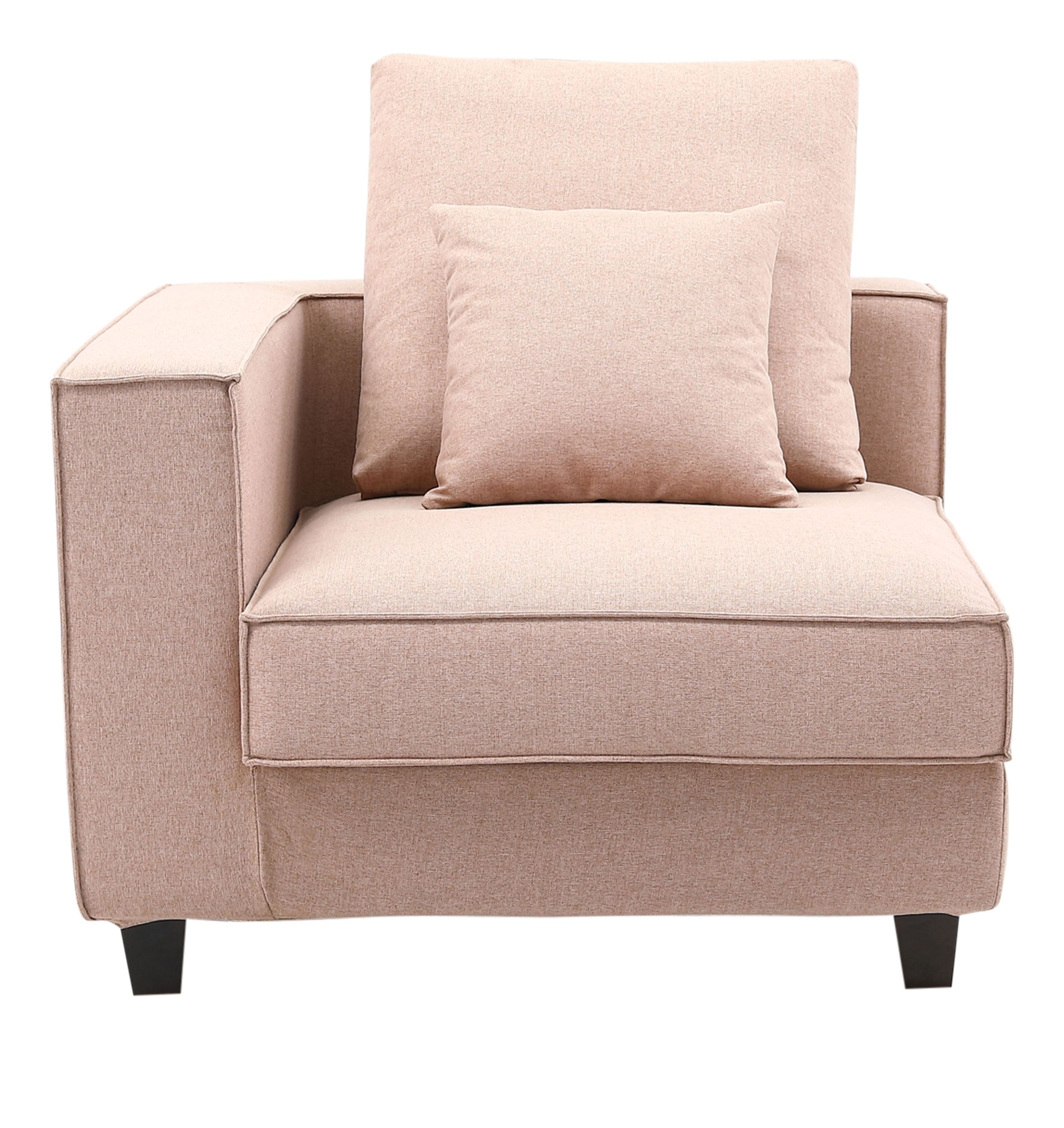 Apollo Luxury Linen Modular L-Shape 5-Piece Sectional Sofa Set with Ottoman