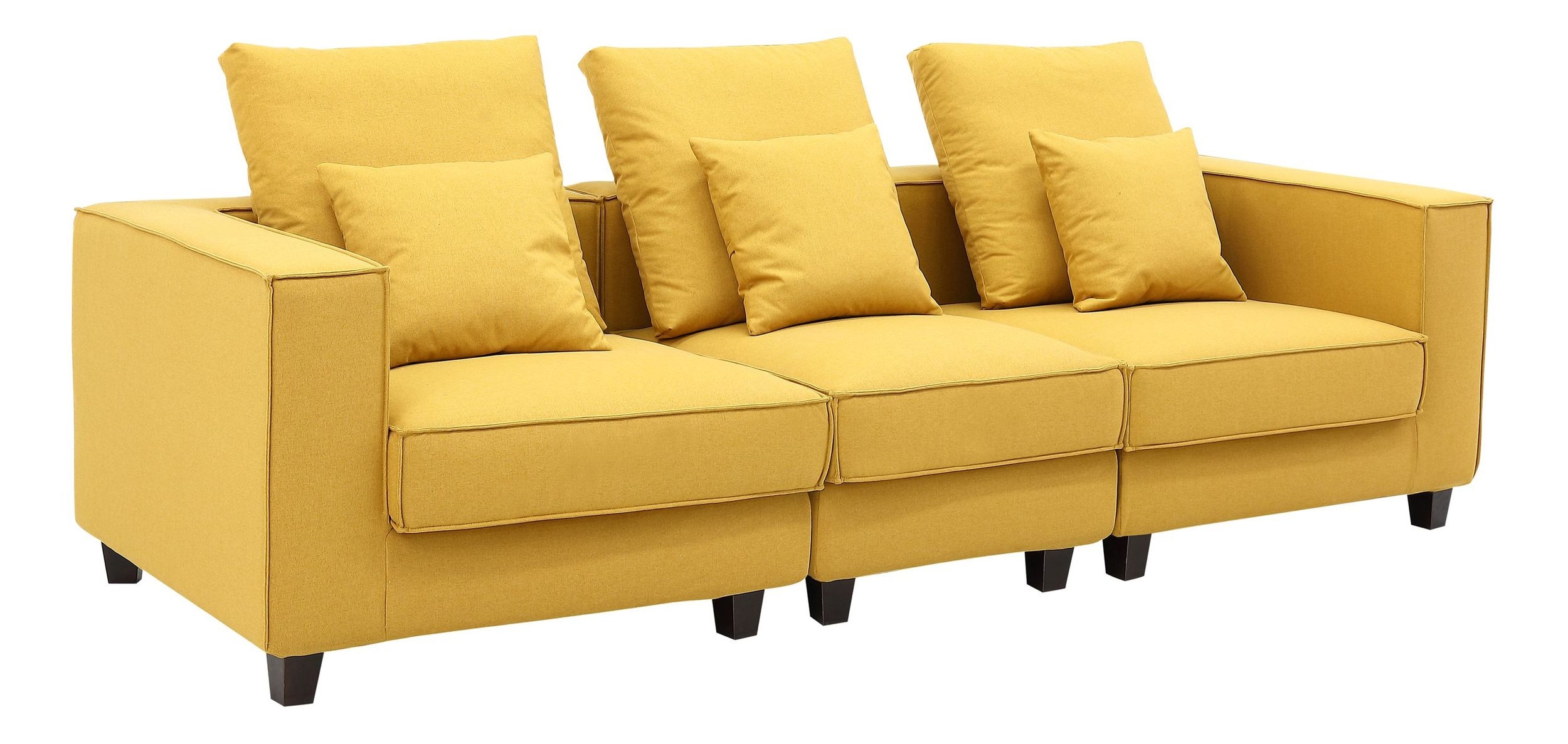Apollo Luxury Linen Modular 3-Piece Sofa Set