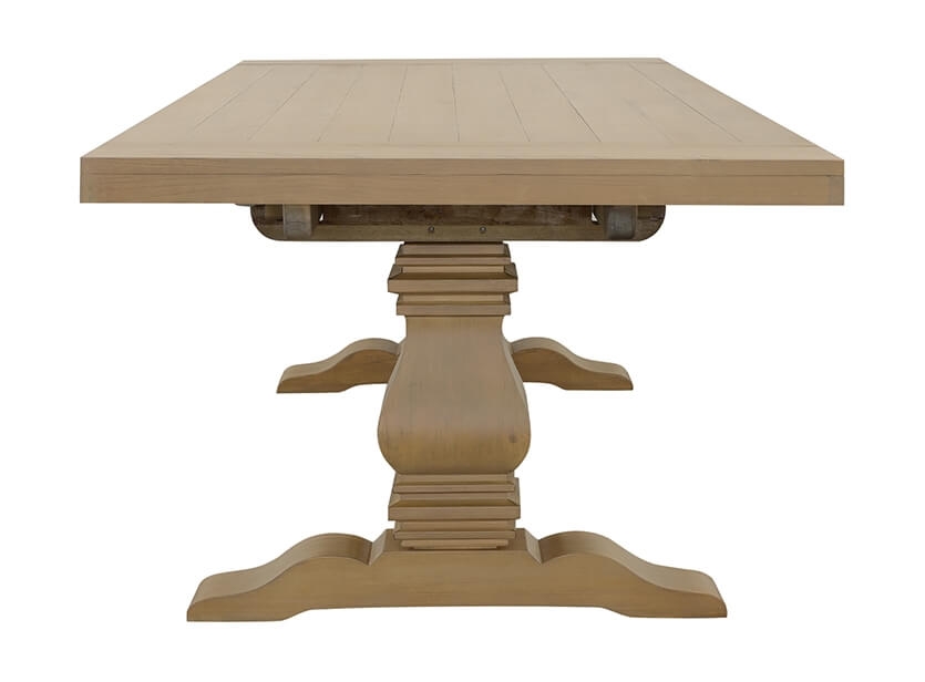 Florence Wood Rectangular Double Pedestal Extendable Dining Table