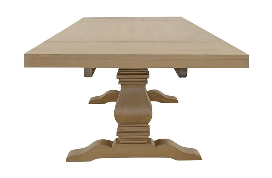 Florence Wood Rectangular Double Pedestal Extendable Dining Table