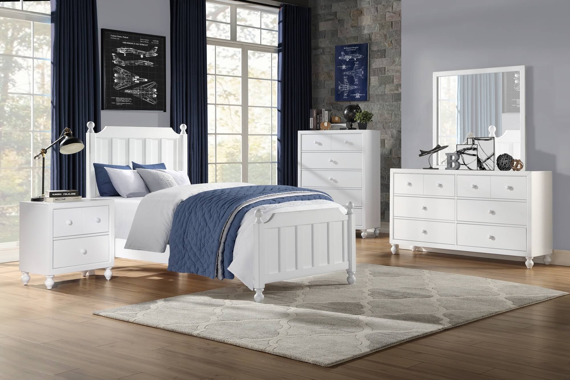 Wellsummer Wood Bed, Twin Size