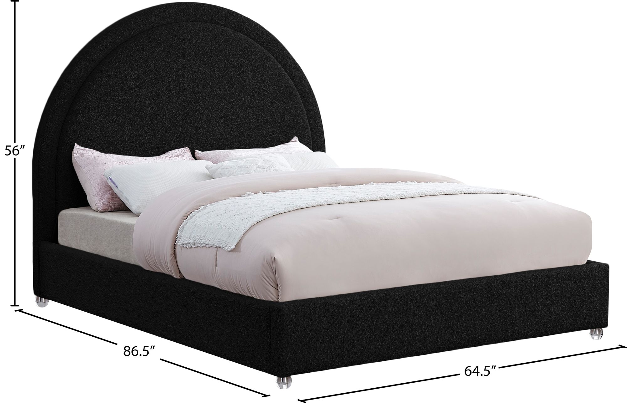 Milo Boucle Fabric Bed