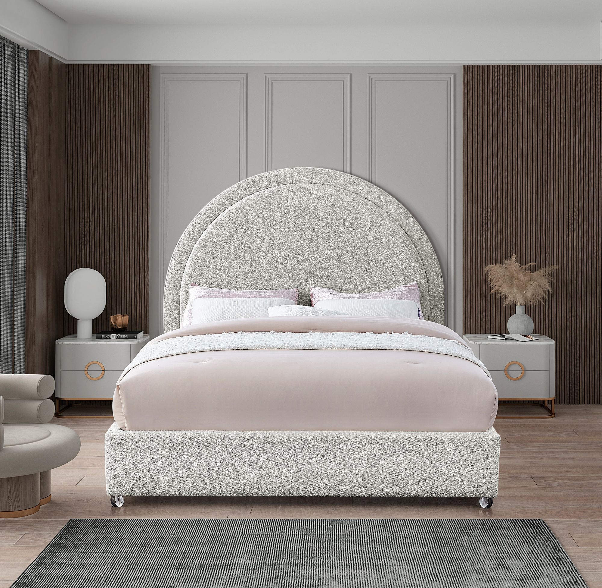 Milo Boucle Fabric Bed