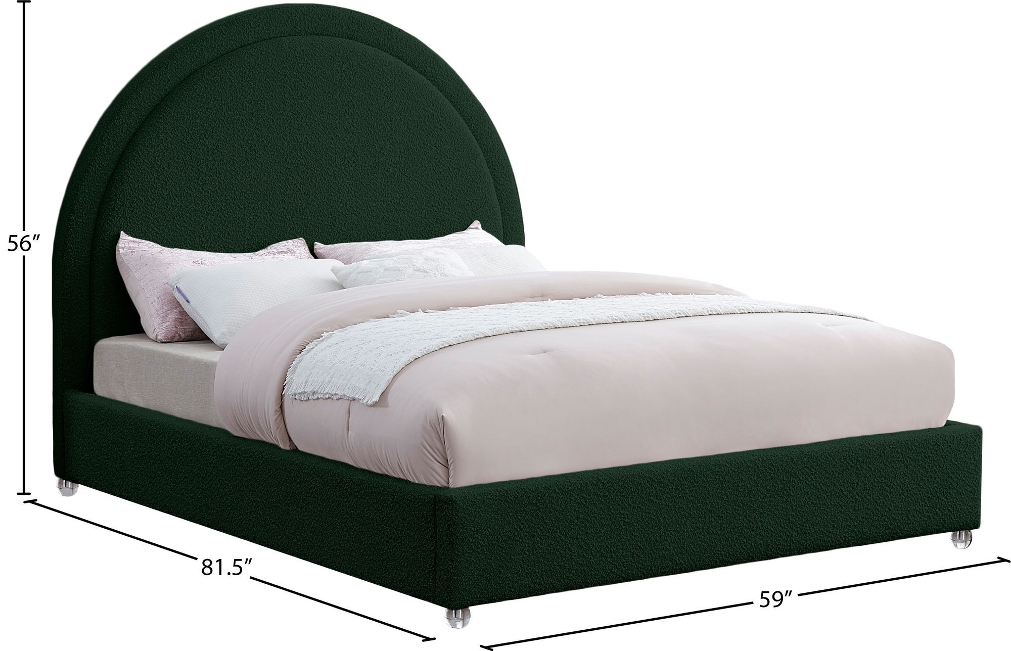 Milo Boucle Fabric Full Size Bed