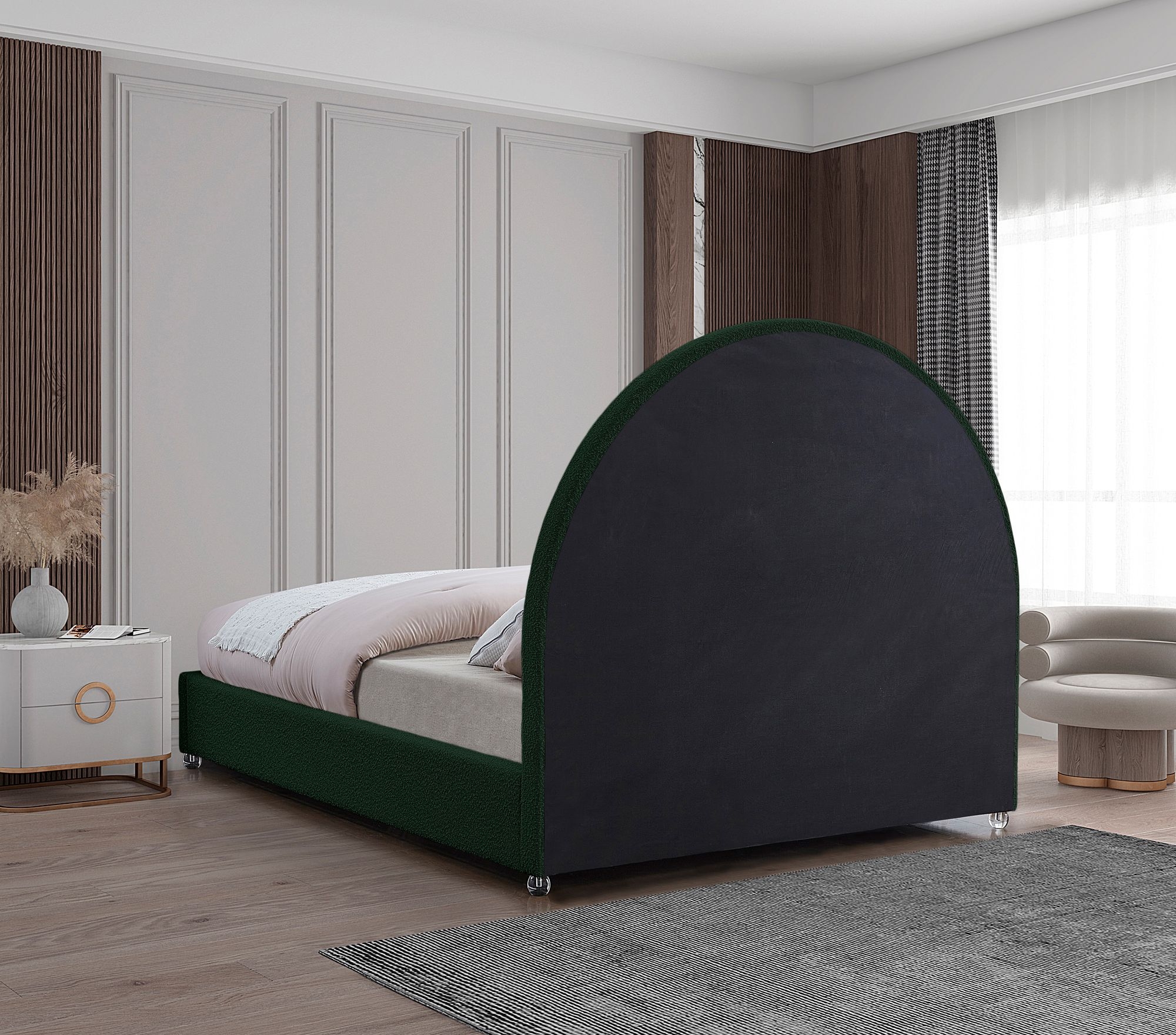 Milo Boucle Fabric Bed
