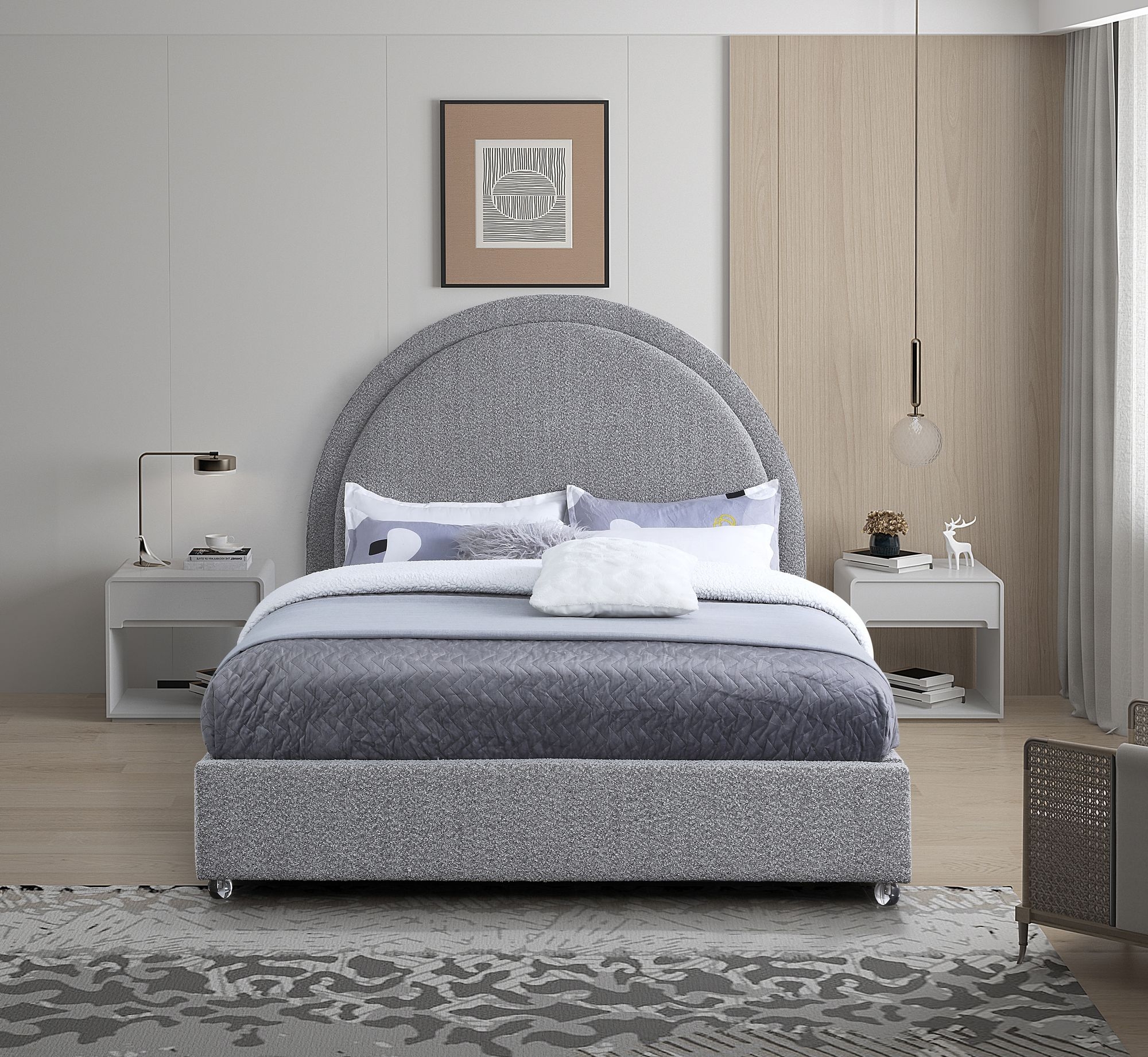 Milo Boucle Fabric Bed