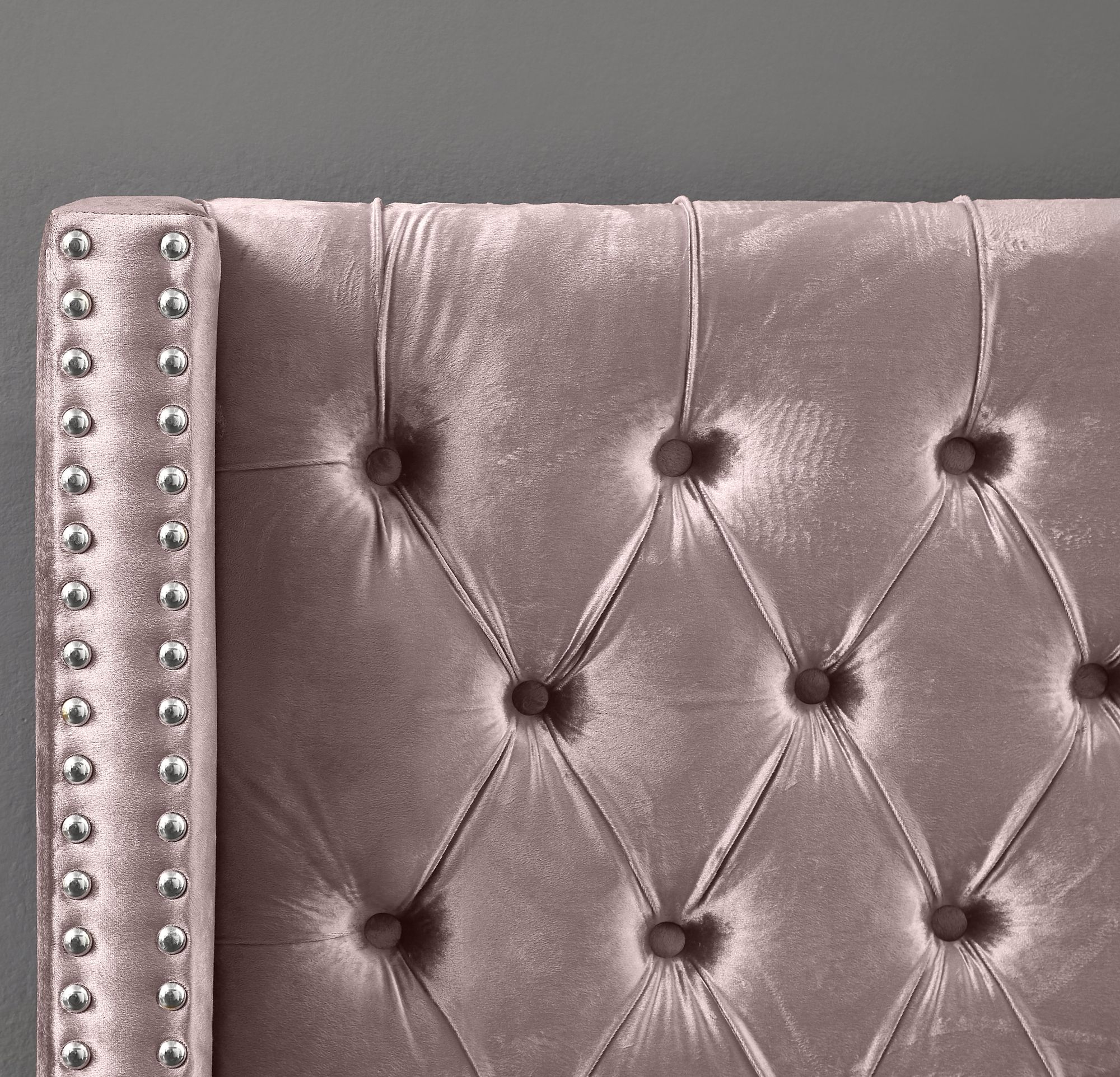 Aiden Velvet King Size Bed