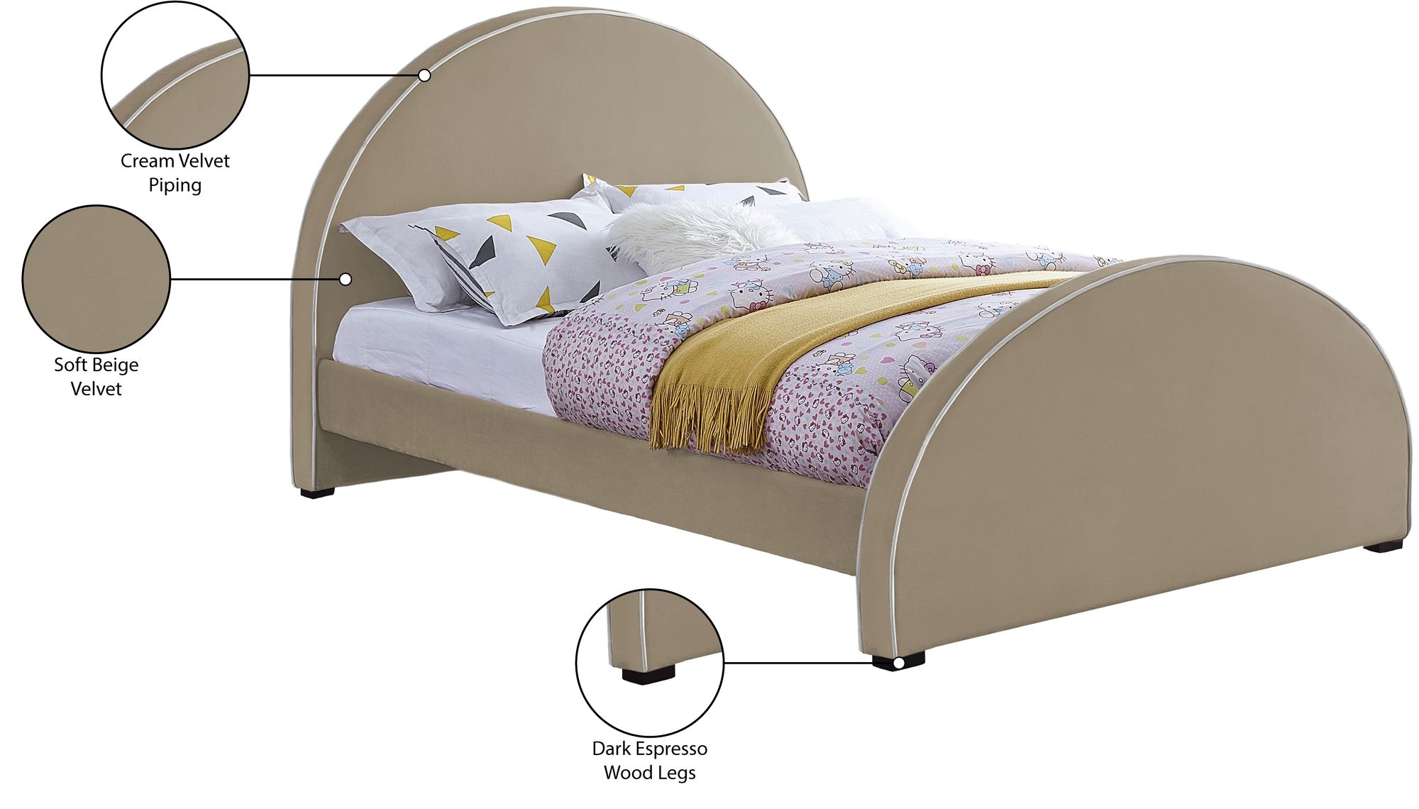 Brody Velvet Bed