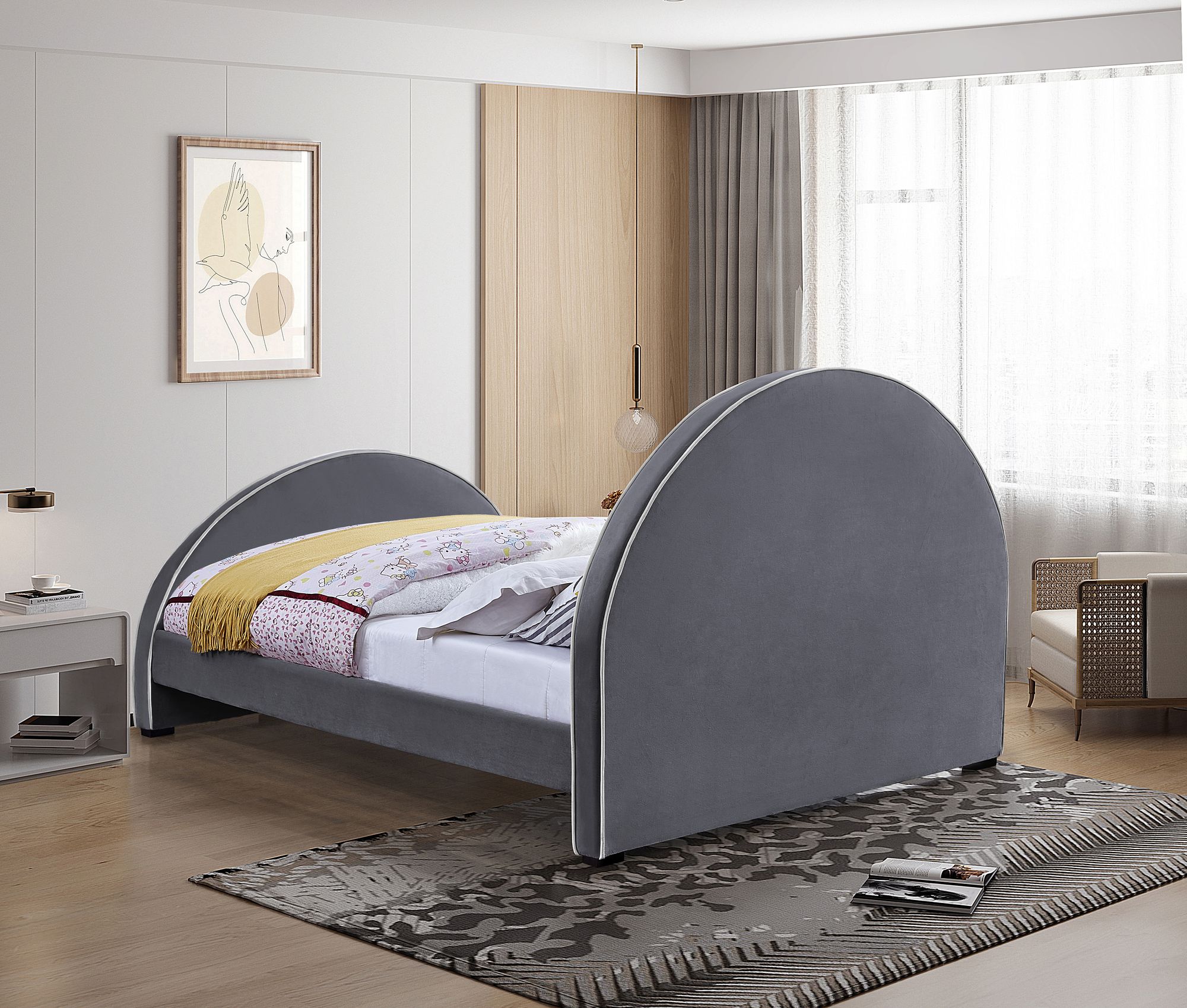 Brody Velvet Full Size Bed