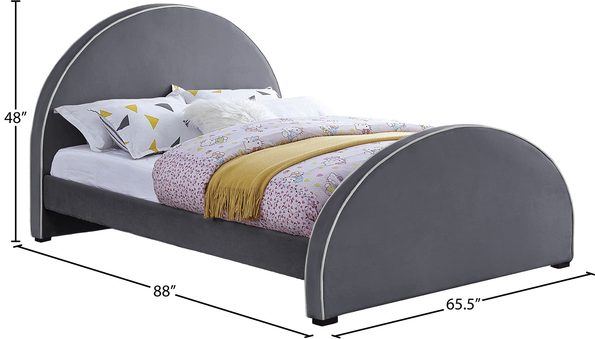 Brody Velvet Queen Size Bed