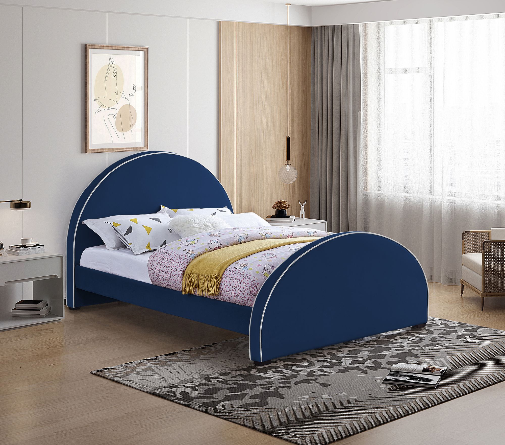Brody Velvet Full Size Bed