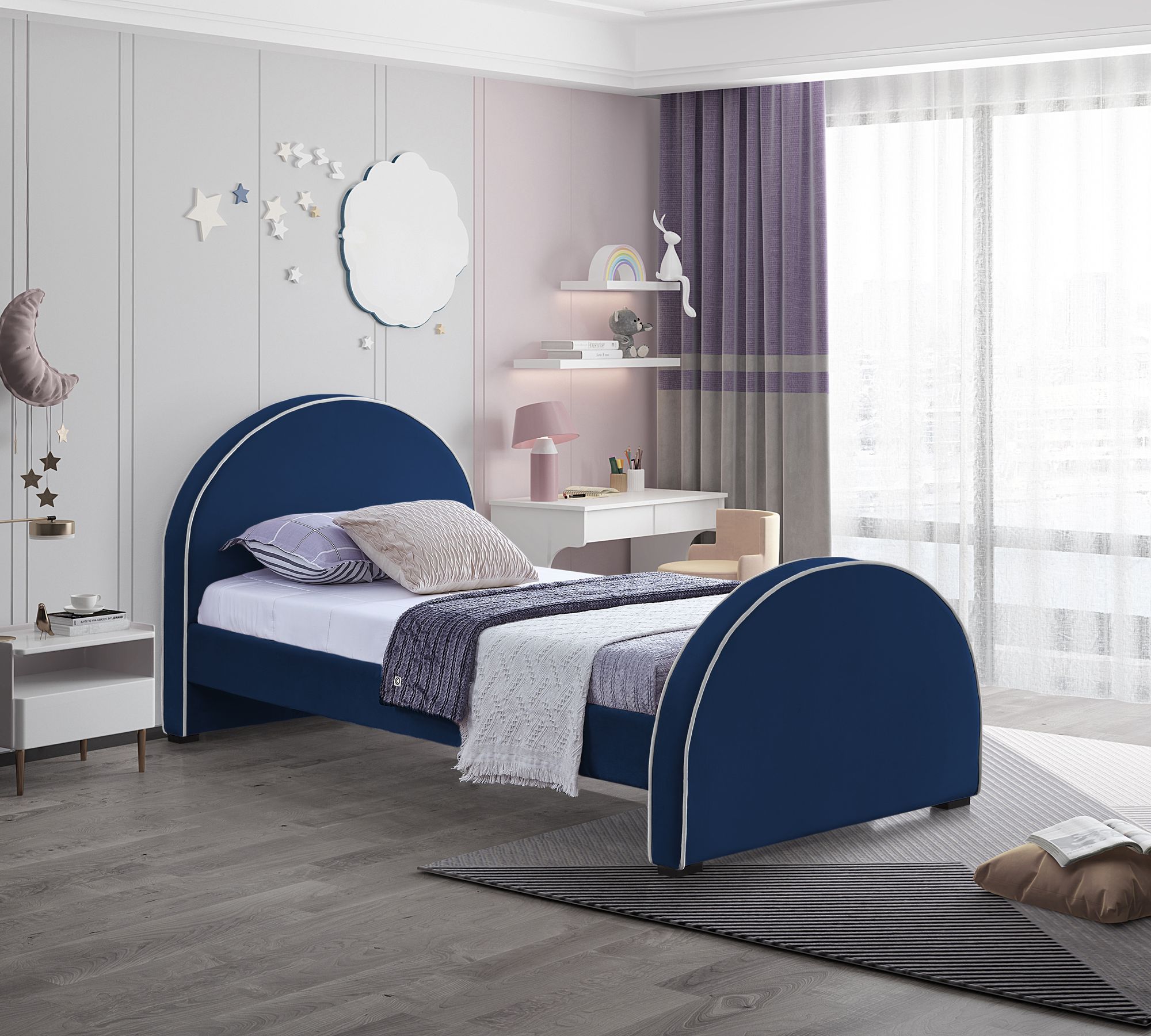 Brody Velvet Twin Size Bed