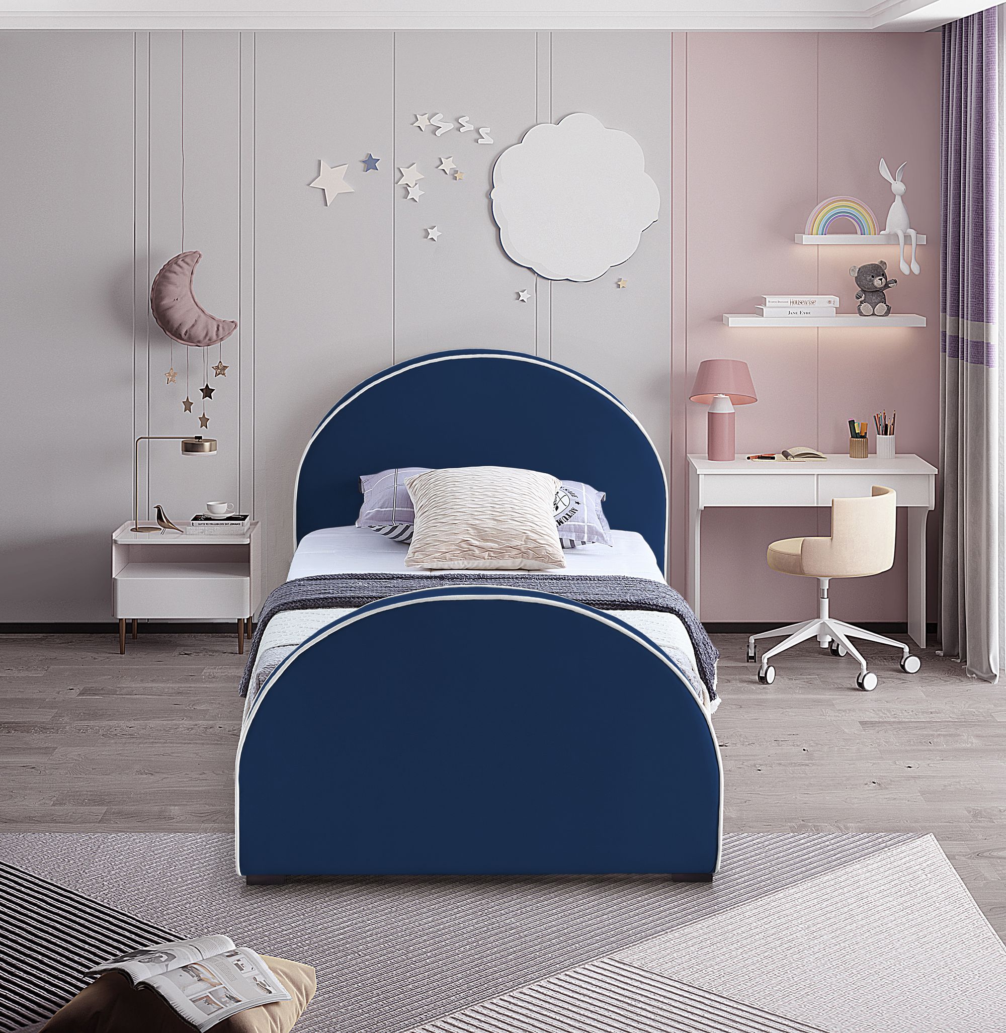 Brody Velvet Twin Size Bed