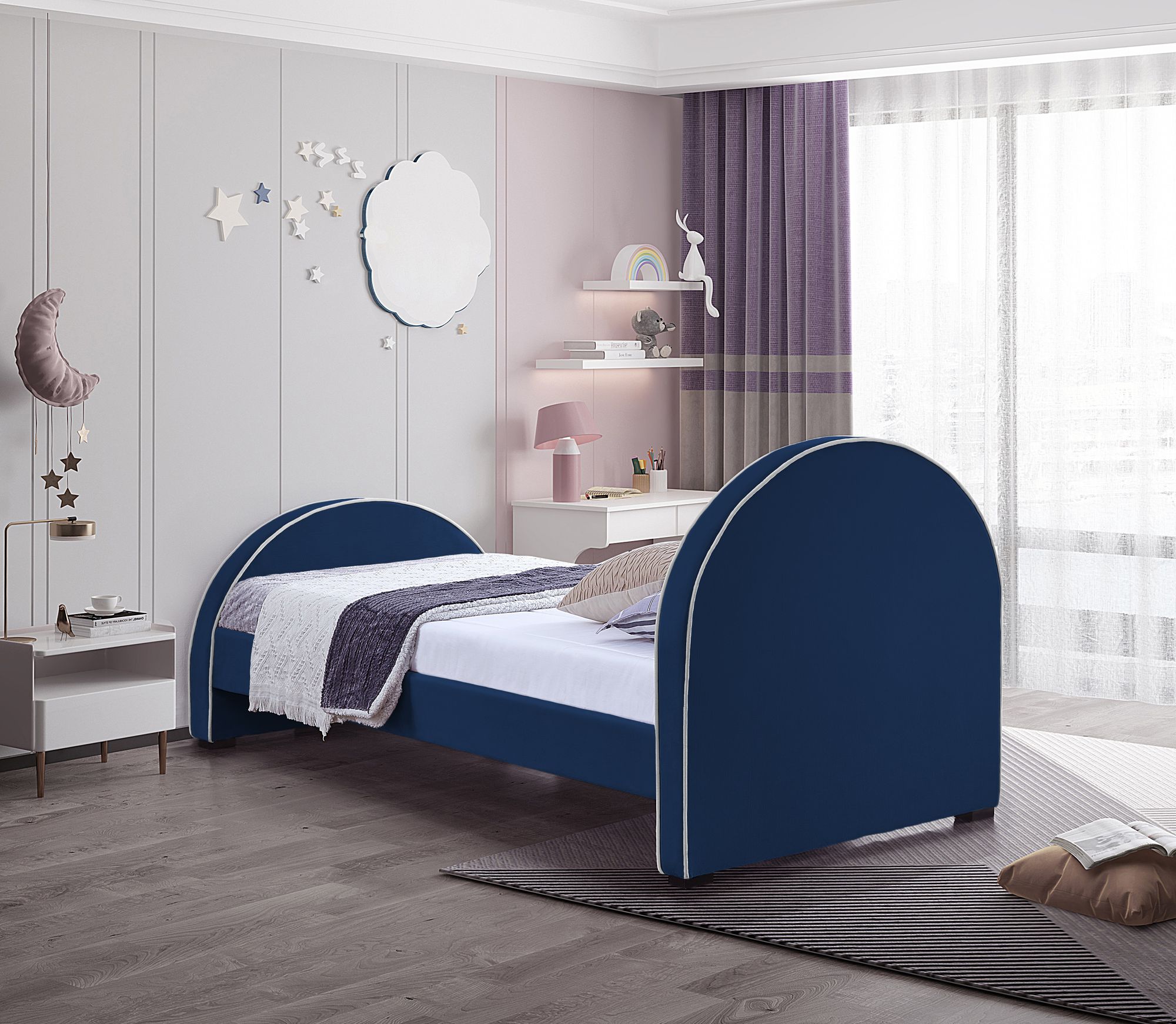 Brody Velvet Twin Size Bed