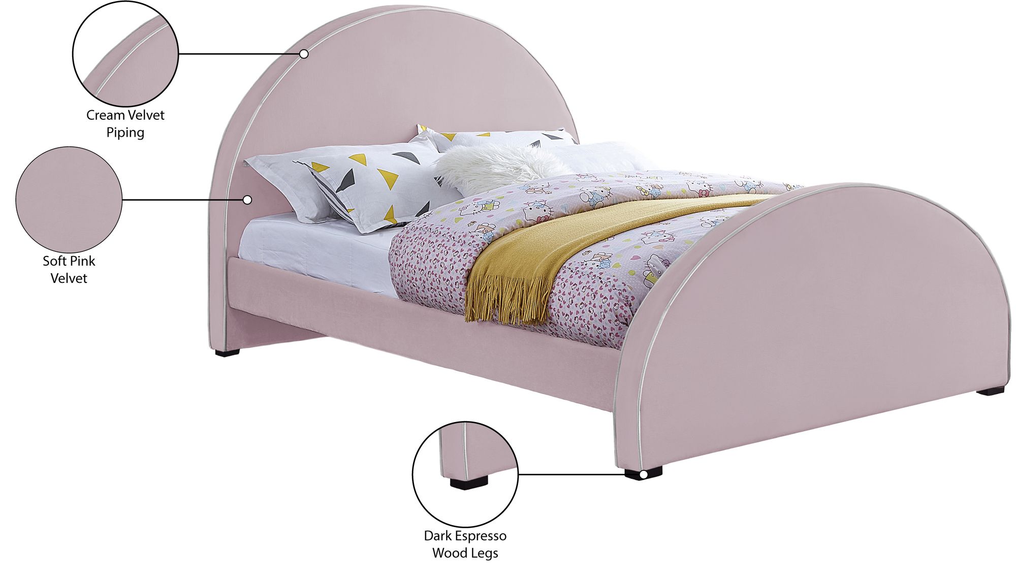 Brody Velvet Full Size Bed