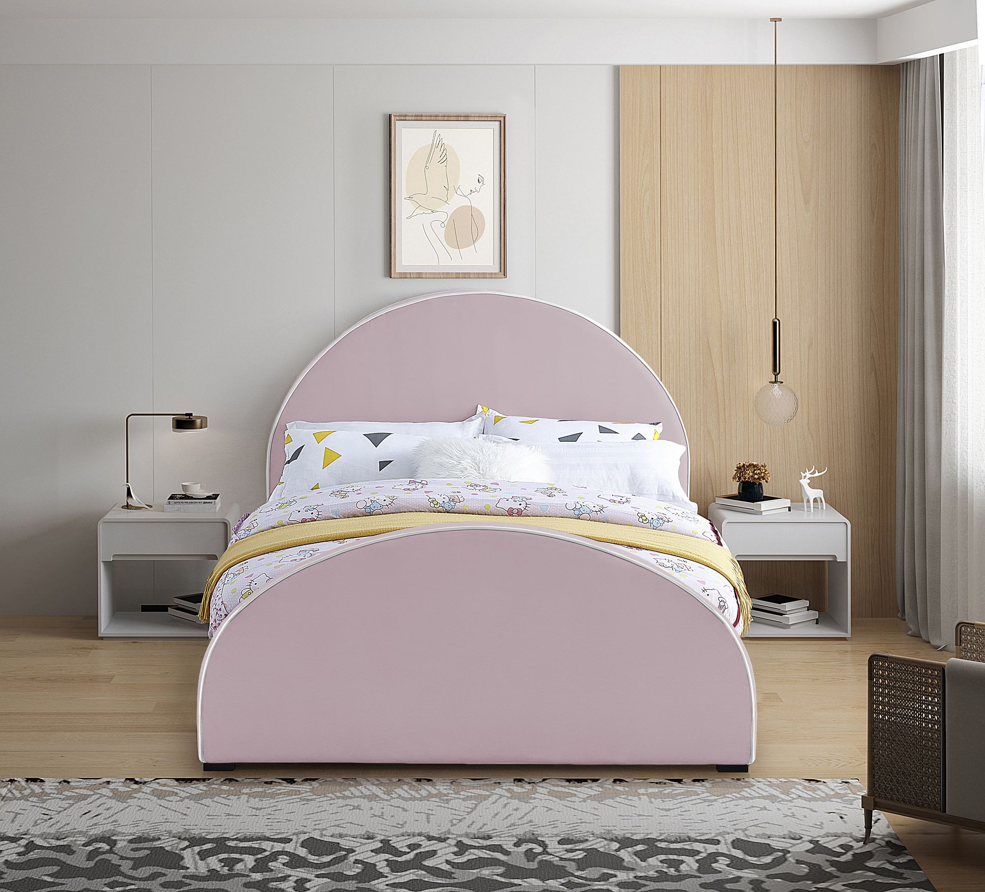 Brody Velvet King Size Bed