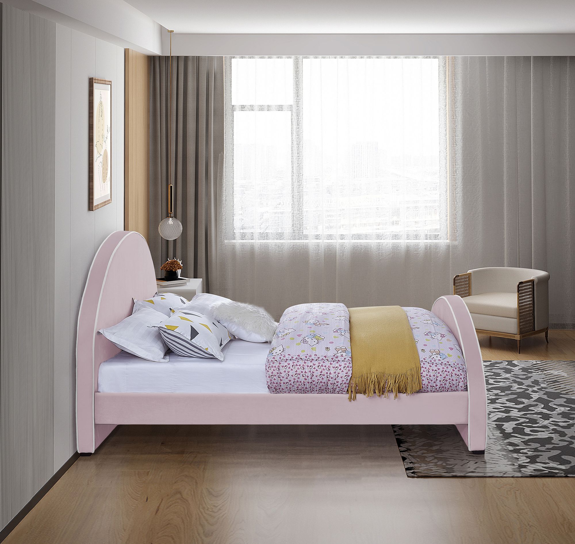 Brody Velvet Queen Size Bed