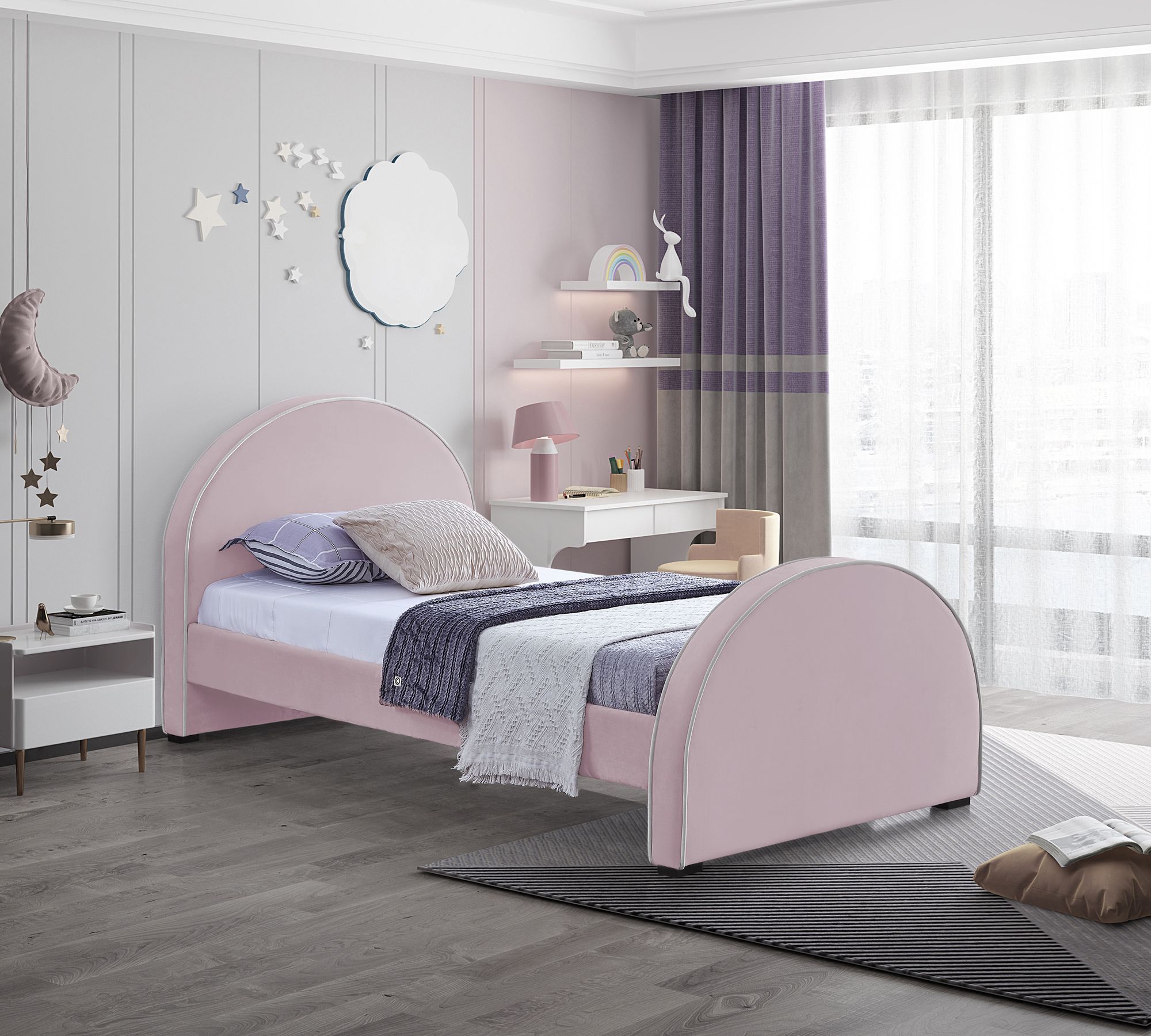 Brody Velvet Twin Size Bed