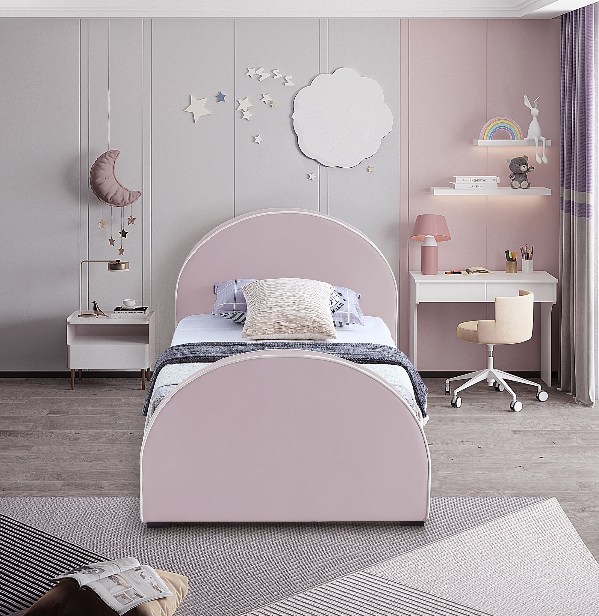 Brody Velvet Twin Size Bed