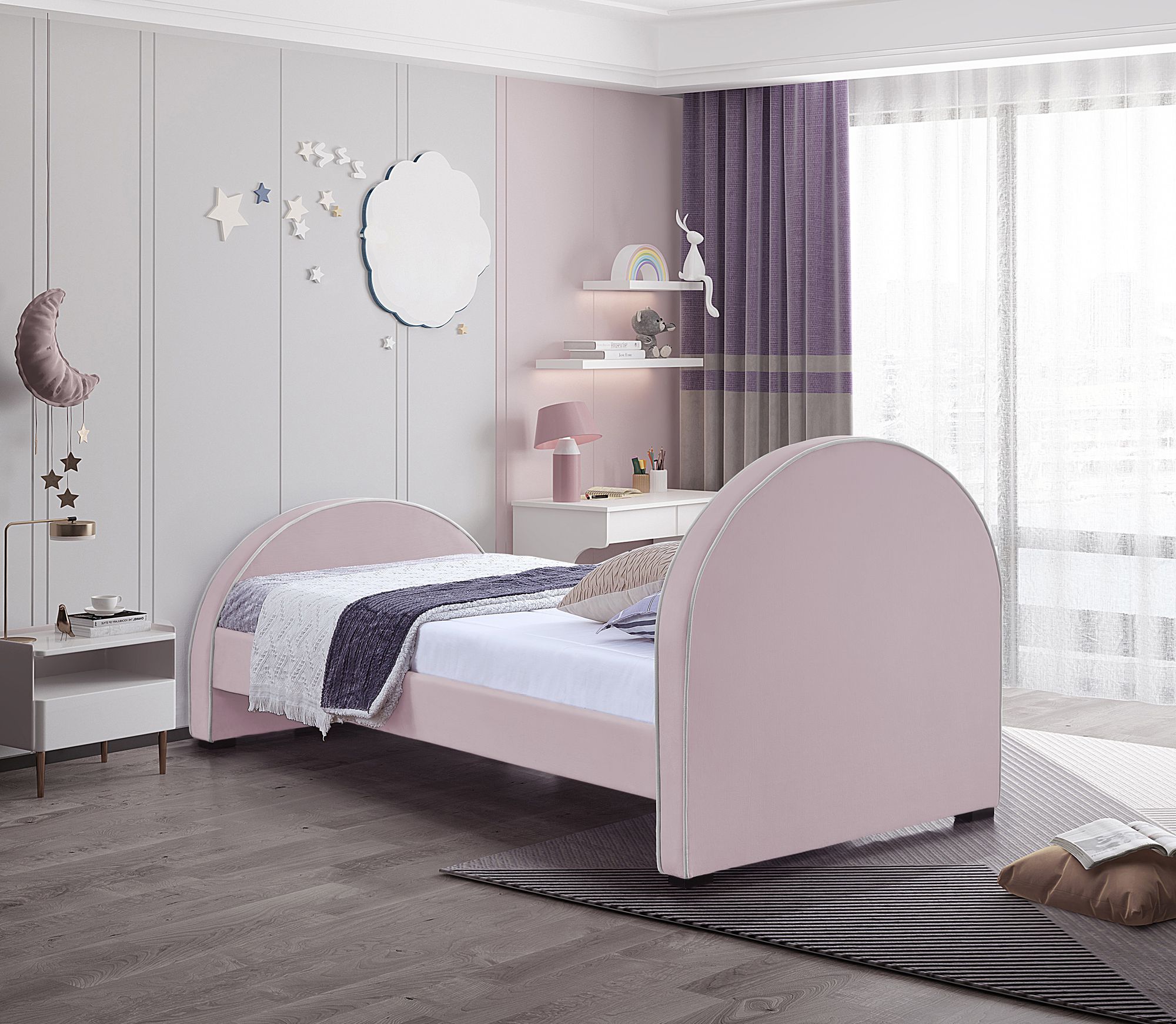 Brody Velvet Twin Size Bed