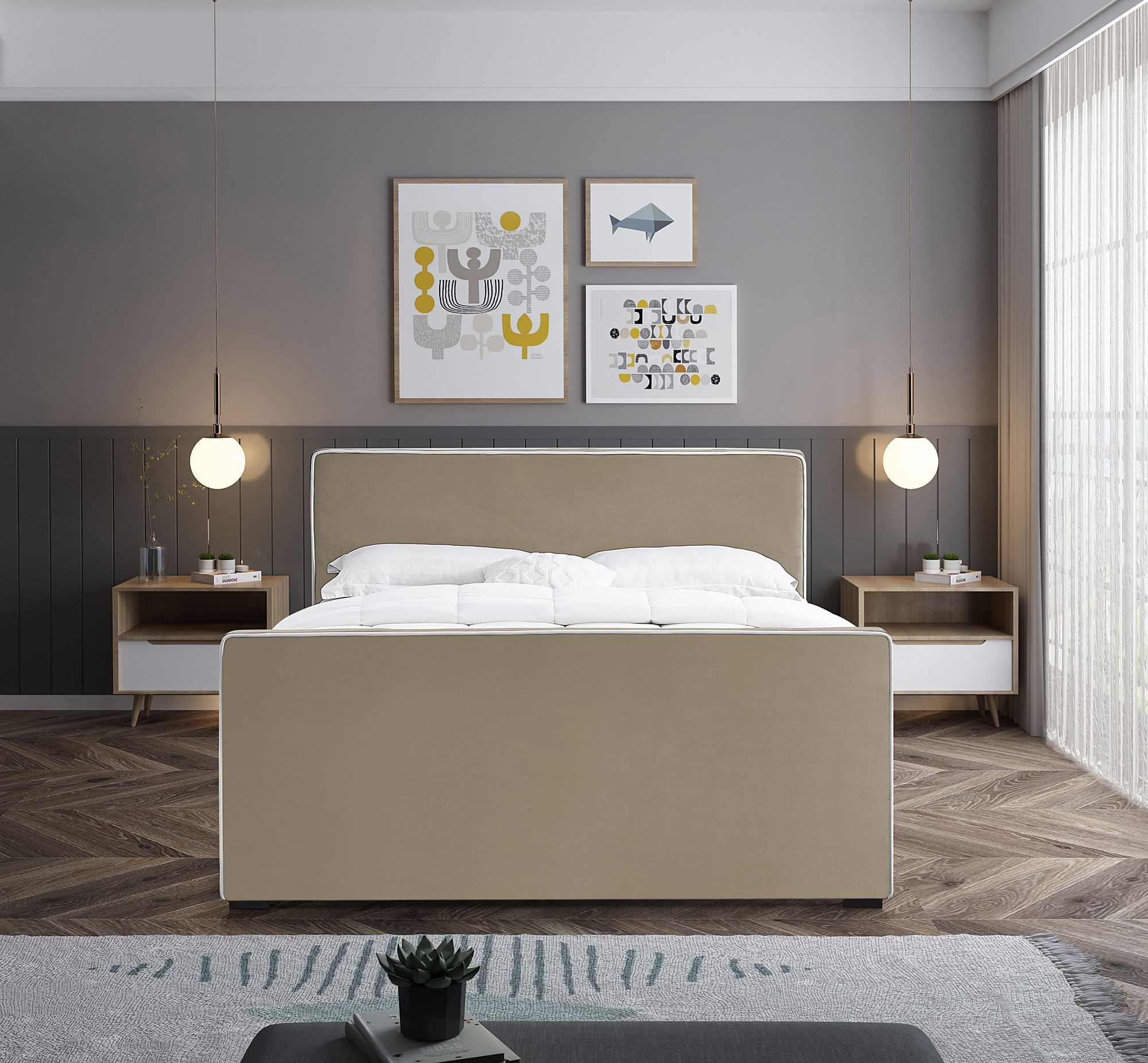 Dillard Velvet Bed