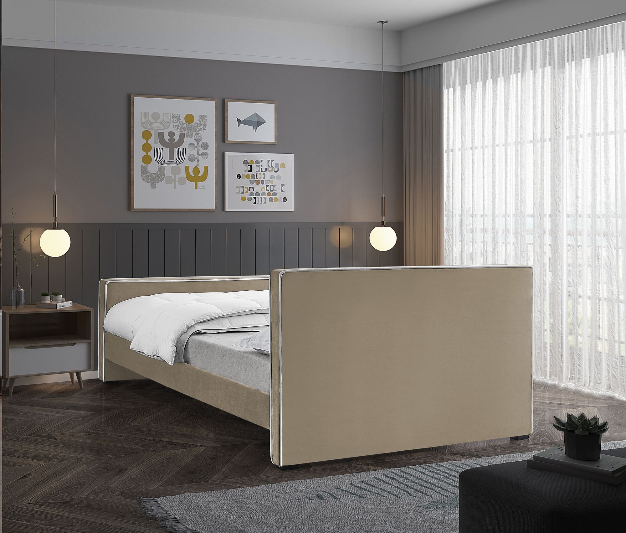Dillard Velvet Bed