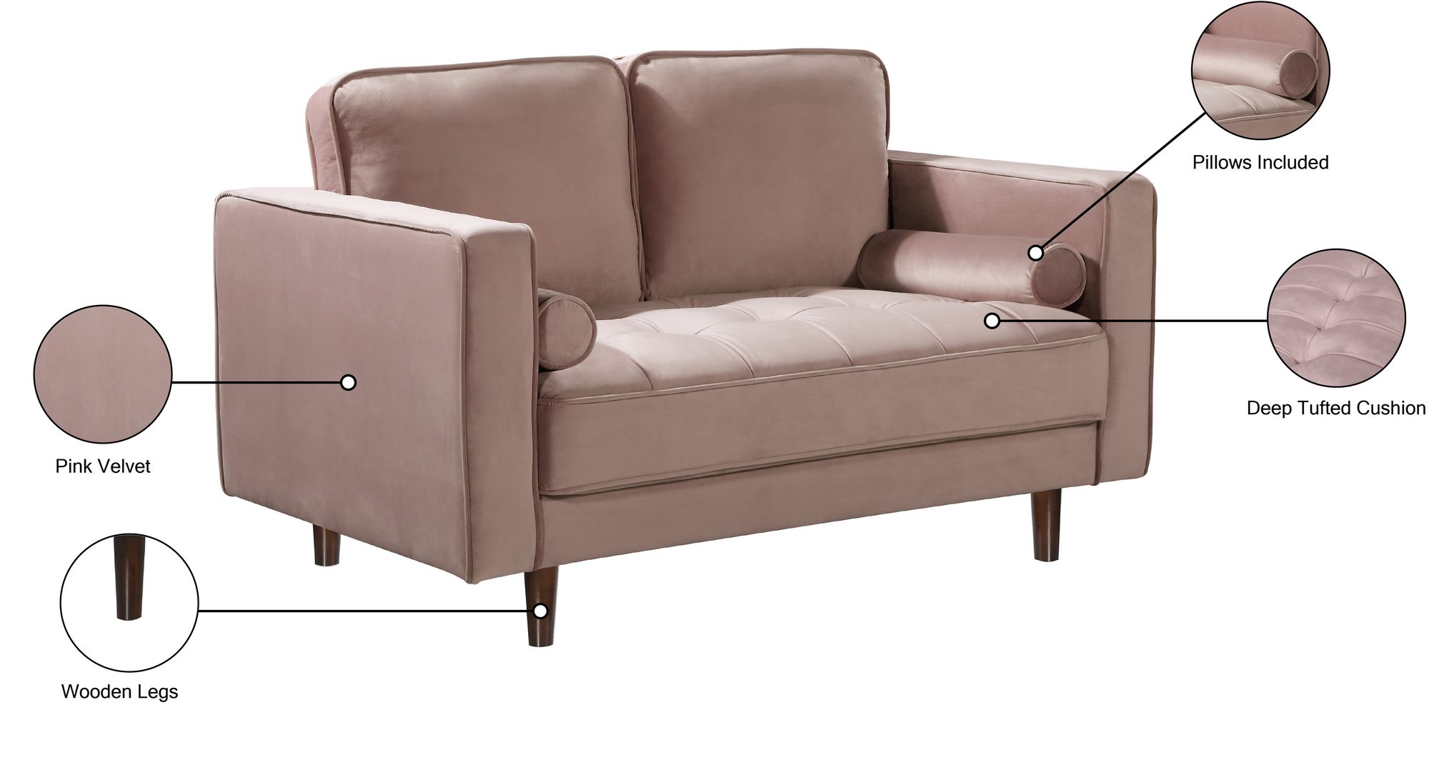 Emily Velvet Loveseat