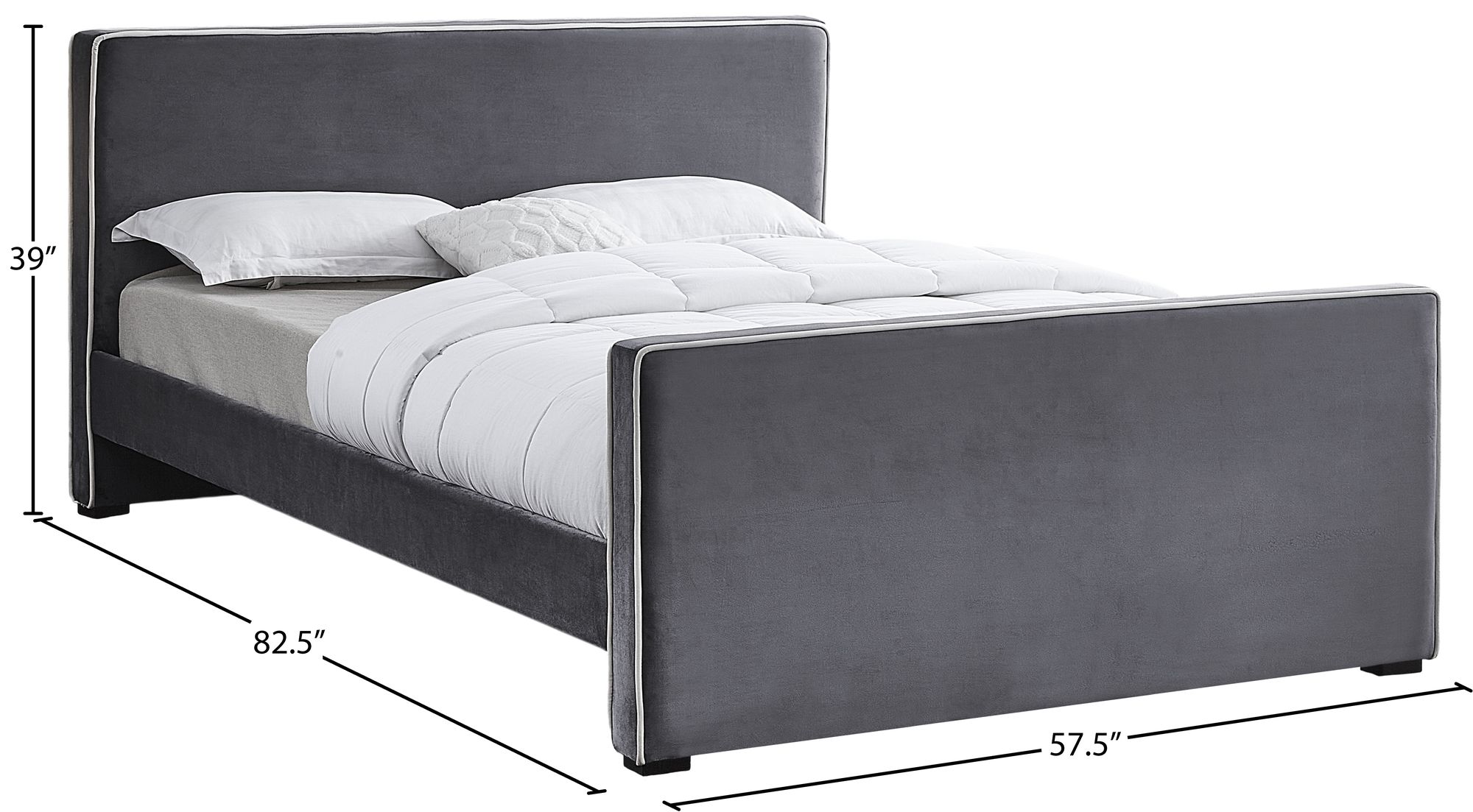 Dillard Velvet Full Size Bed
