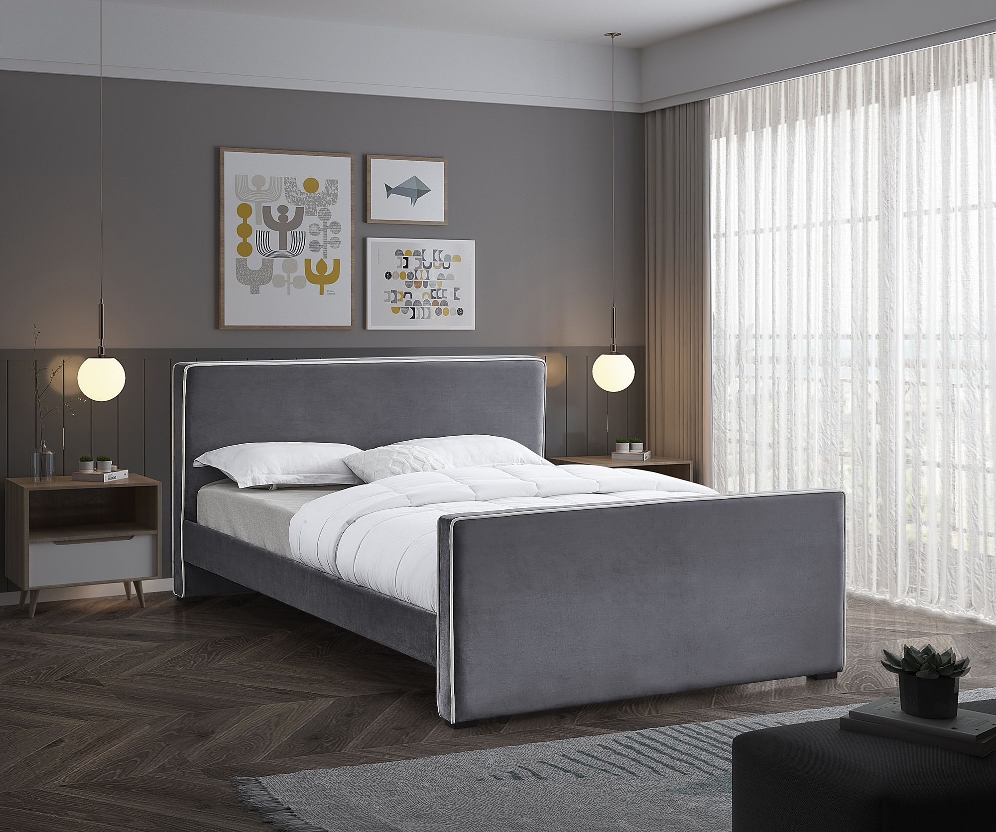 Dillard Velvet Bed
