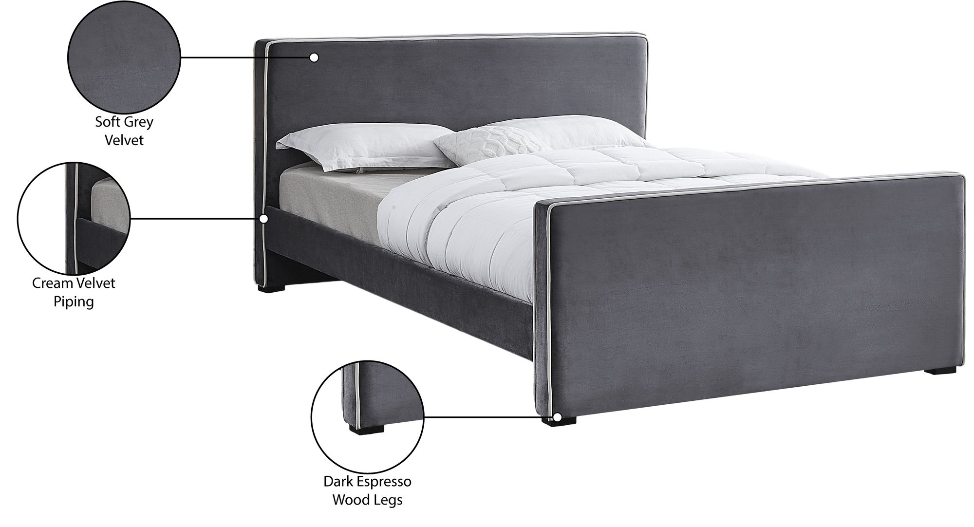 Dillard Velvet Bed