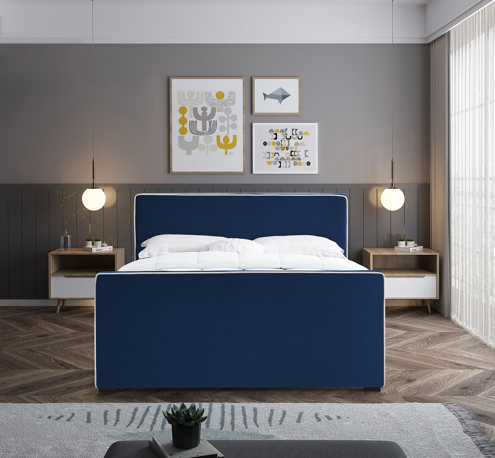 Dillard Velvet Bed