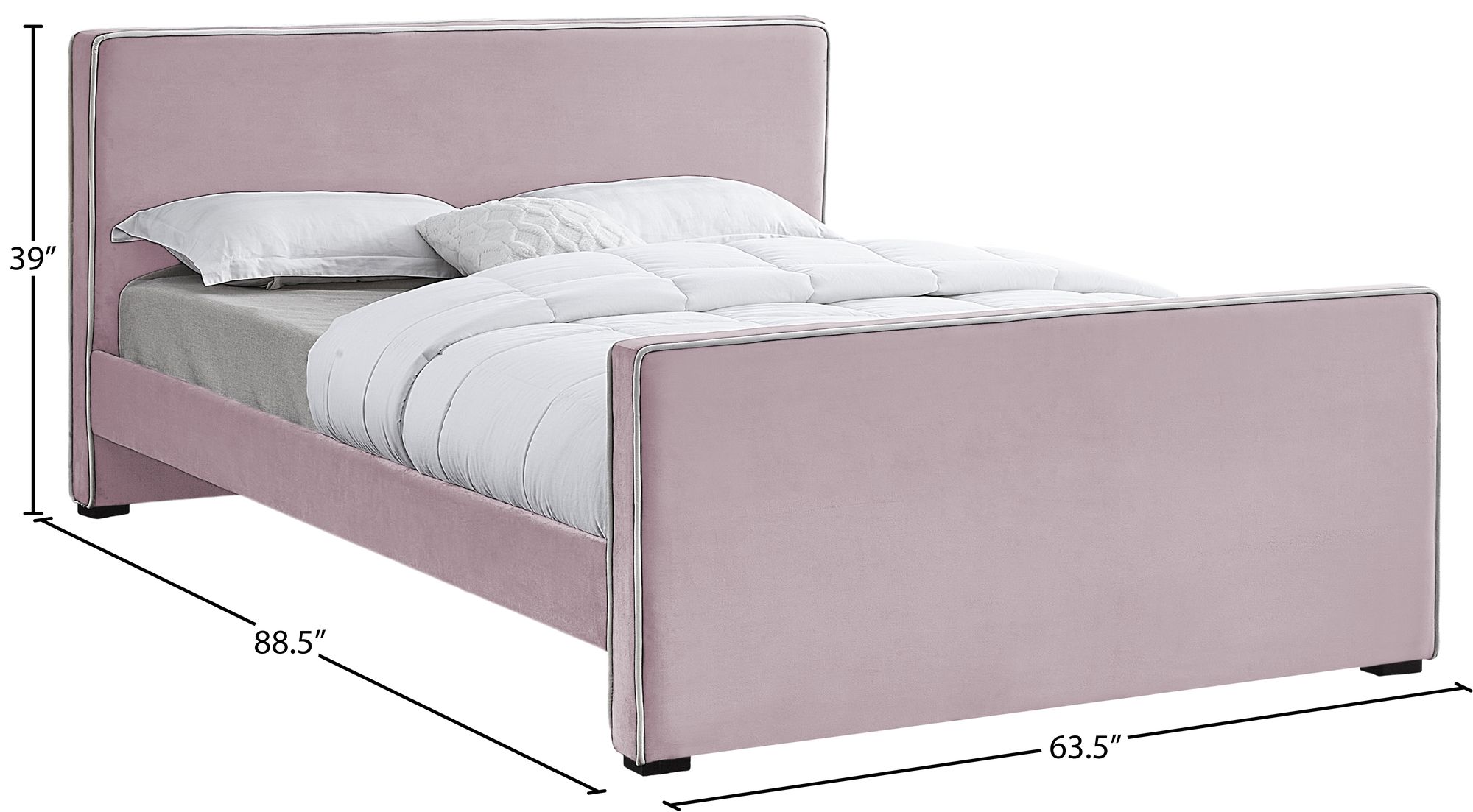 Dillard Velvet Queen Size Bed