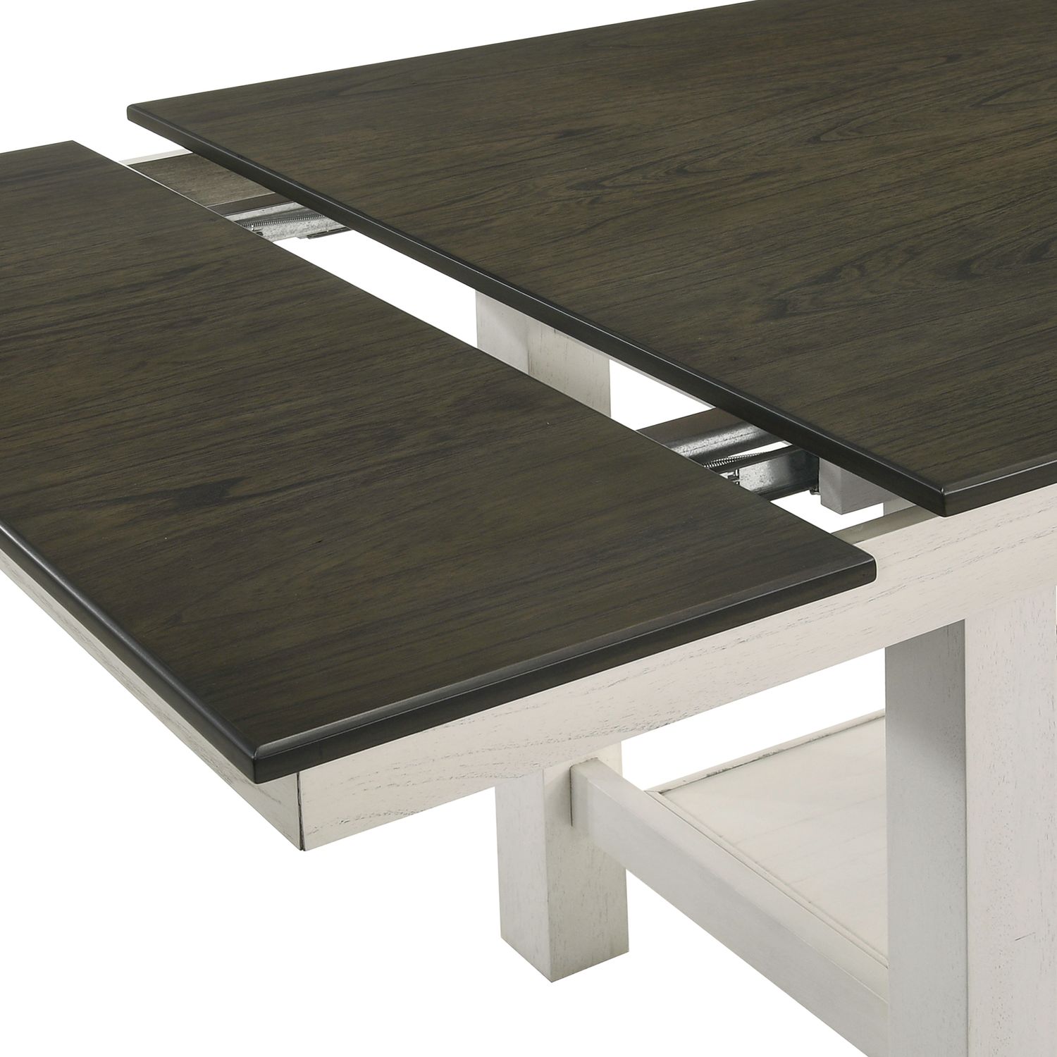 Brook Bay Rectangular Wood Extendable Gathering Trestle Dining Table