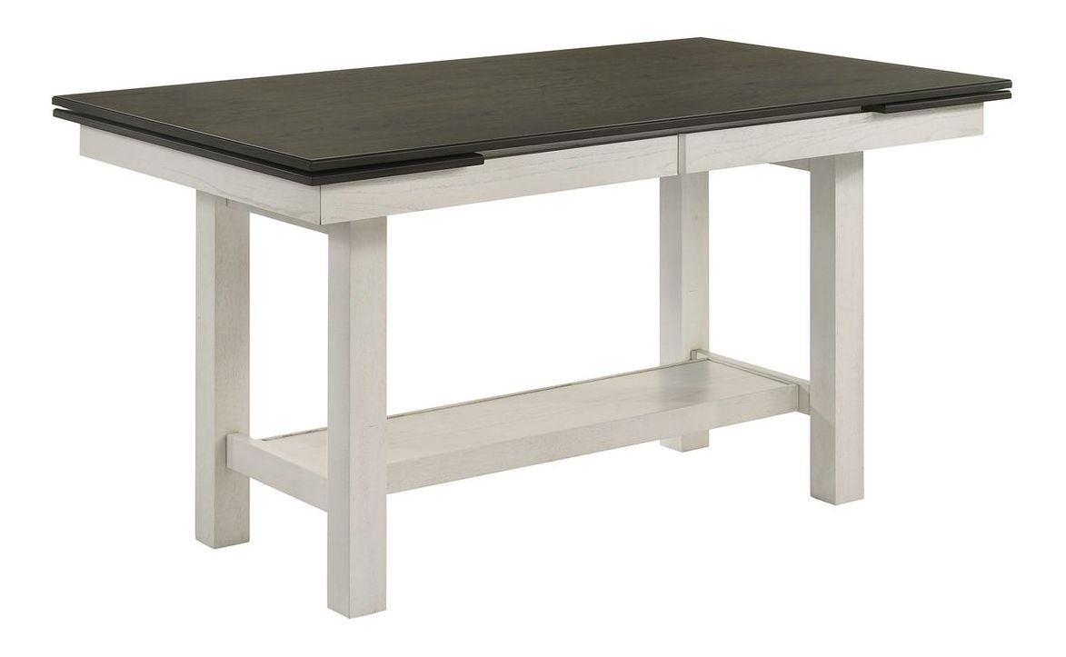 Brook Bay Rectangular Wood Opt Extendable Gathering Trestle Dining Room Set