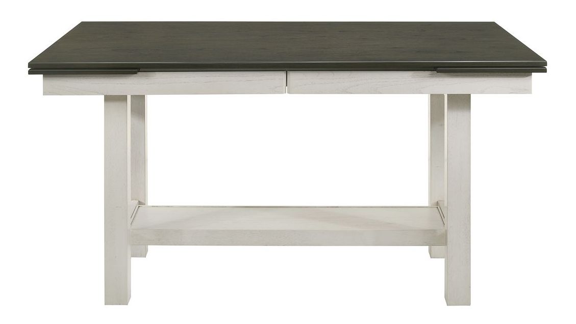Brook Bay Rectangular Wood Extendable Gathering Trestle Dining Table