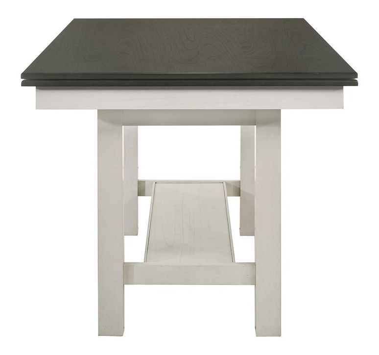 Brook Bay Rectangular Wood Opt Extendable Gathering Trestle Dining Room Set