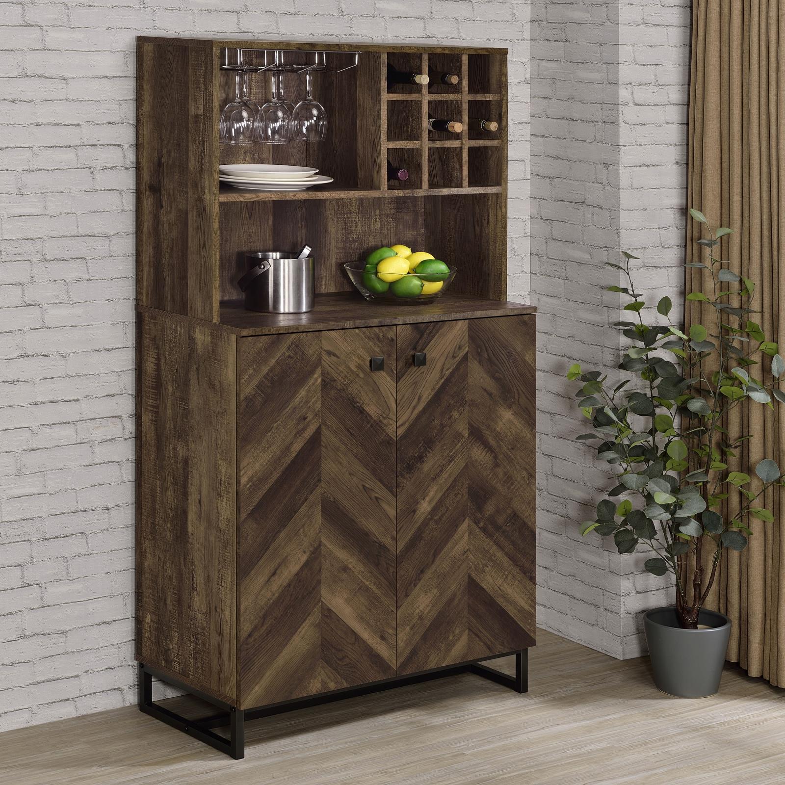 Mendoza 2-door Wood Veneer Wine Cabinet