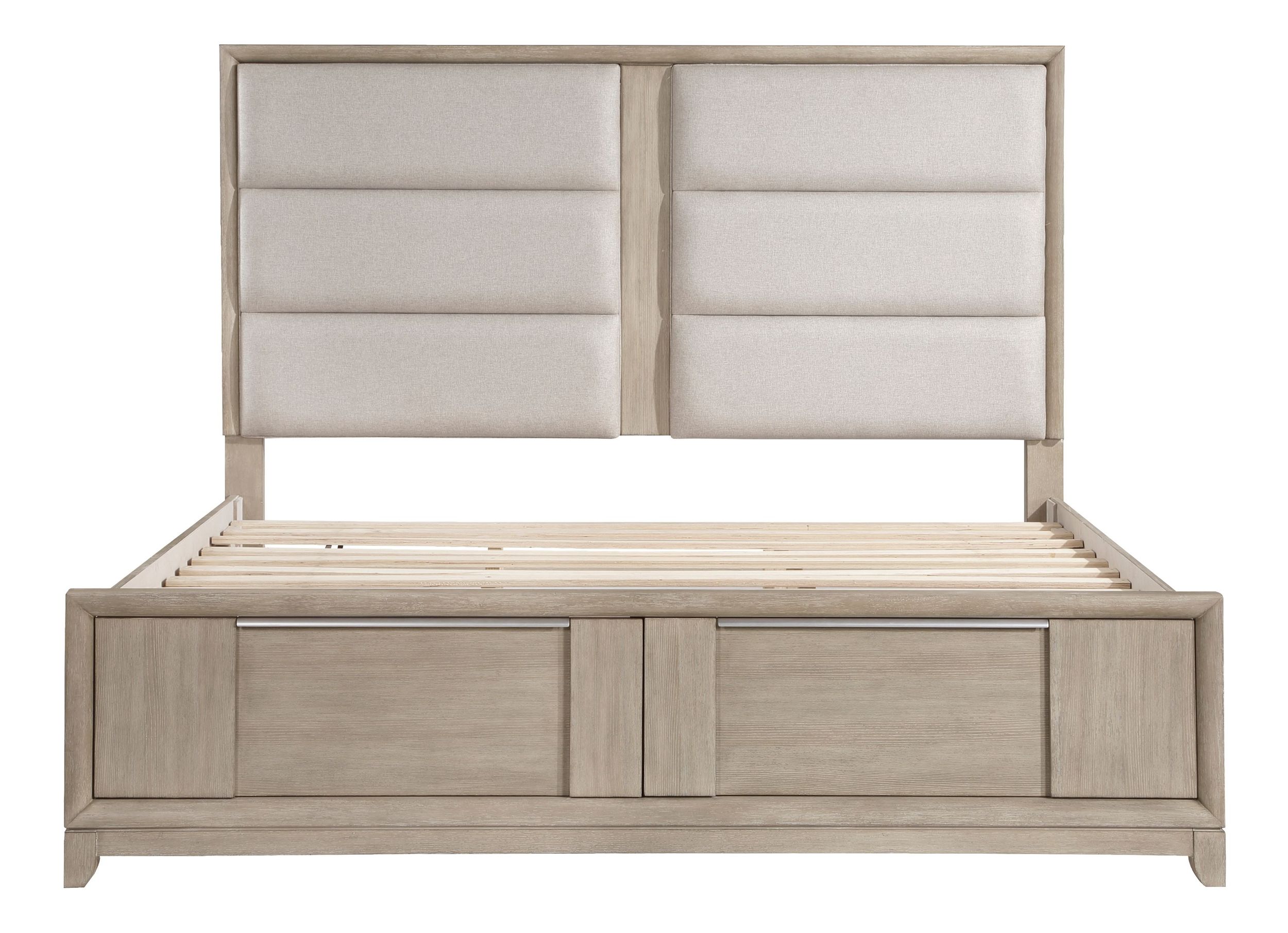McKewen Polyester/Wood Eastern King Storage Platform Bed