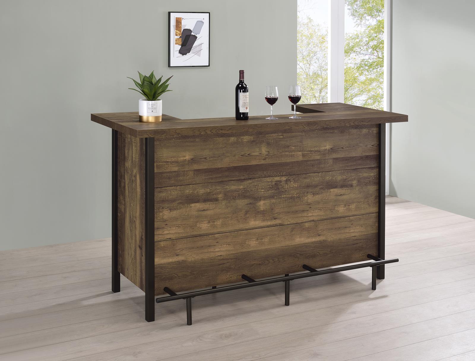 Bellemore Rectangular Wood Veneer Storage Bar Unit