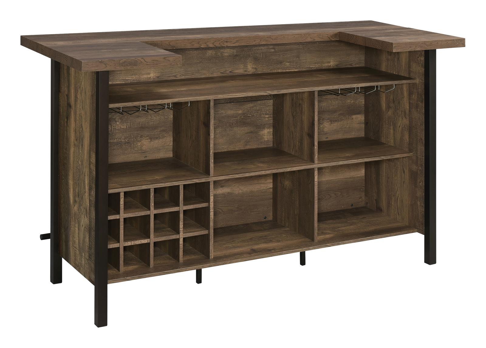 Bellemore Rectangular Wood Veneer Storage Bar Unit