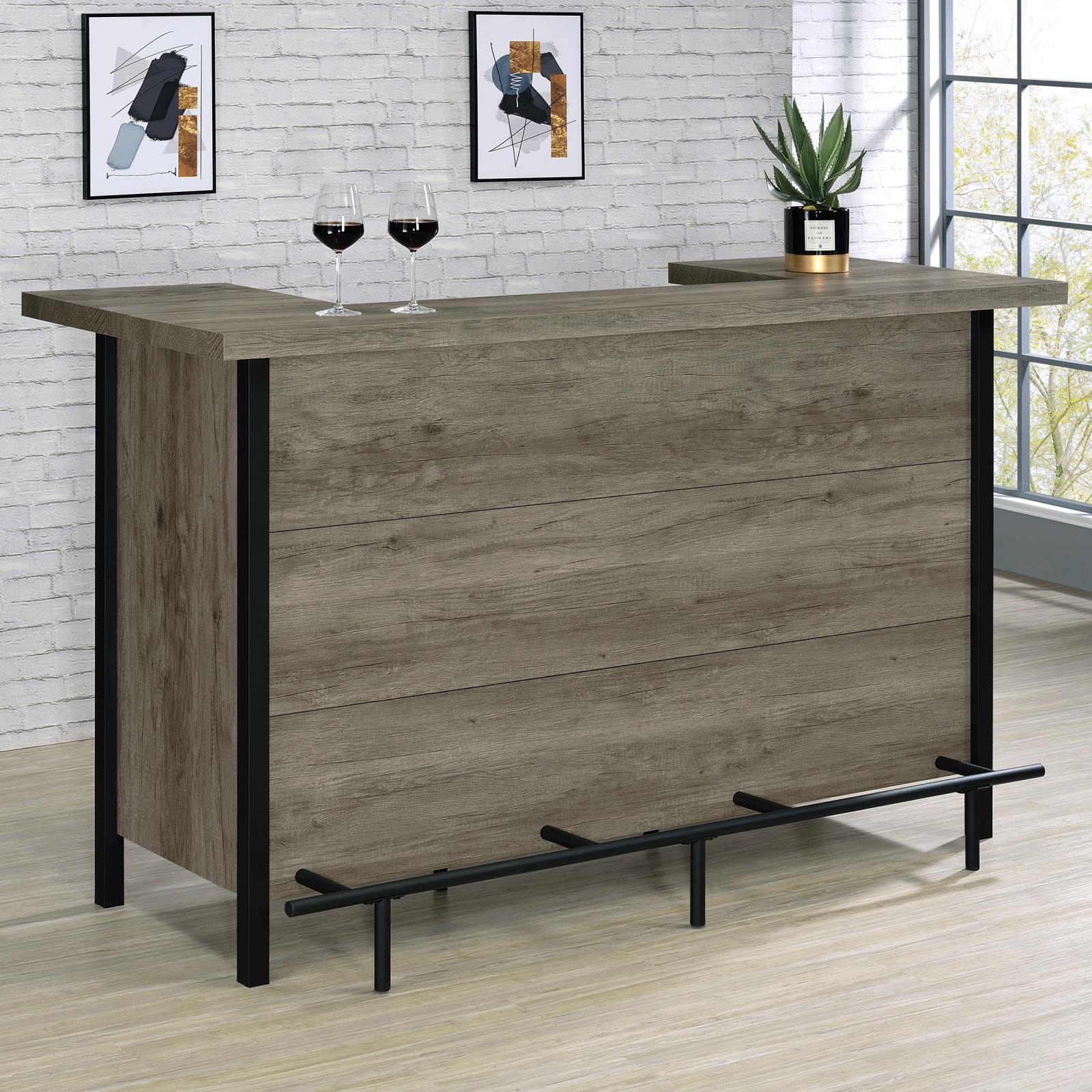 Bellemore Rectangular Wood Veneer Storage Bar Unit