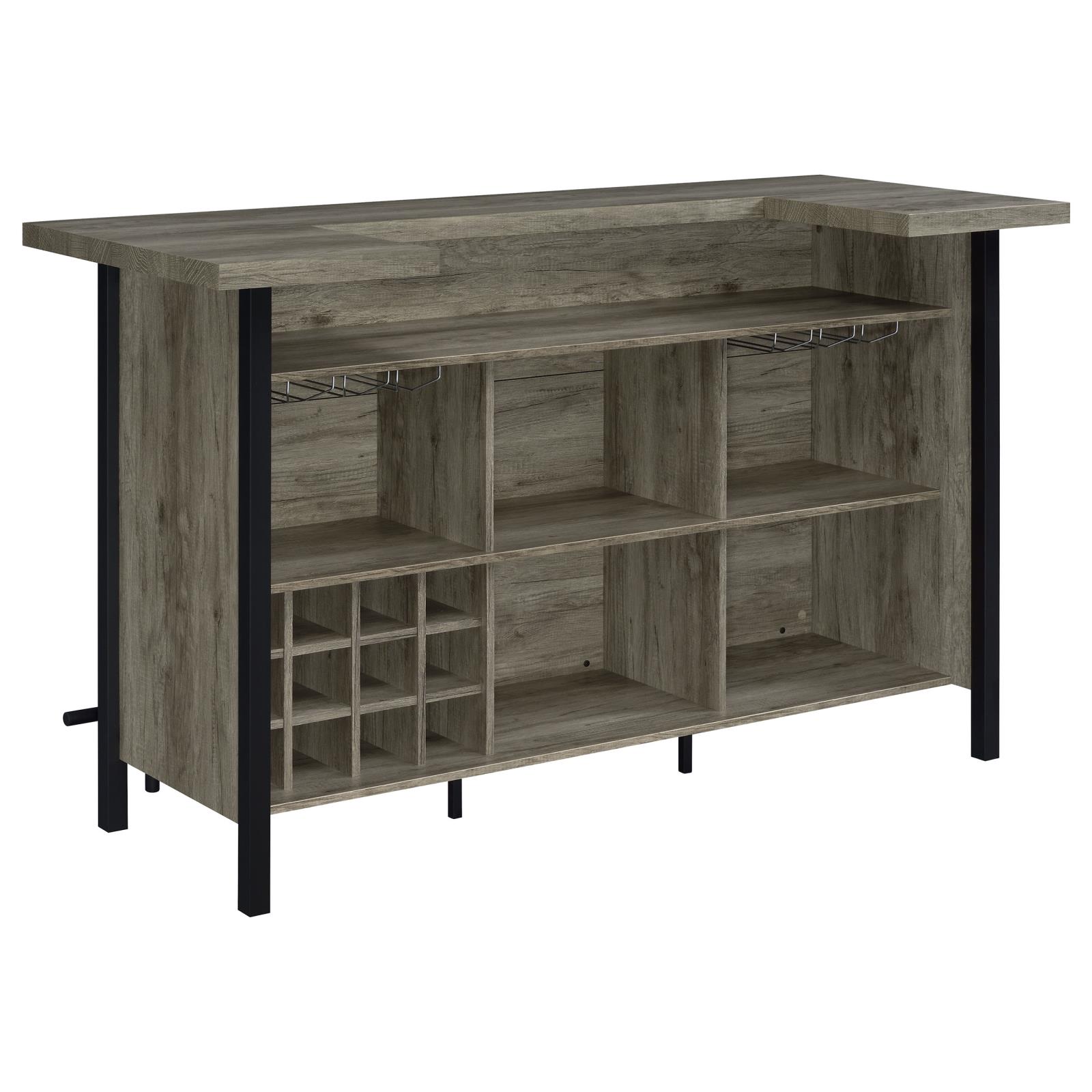 Bellemore Rectangular Wood Veneer Storage Bar Unit