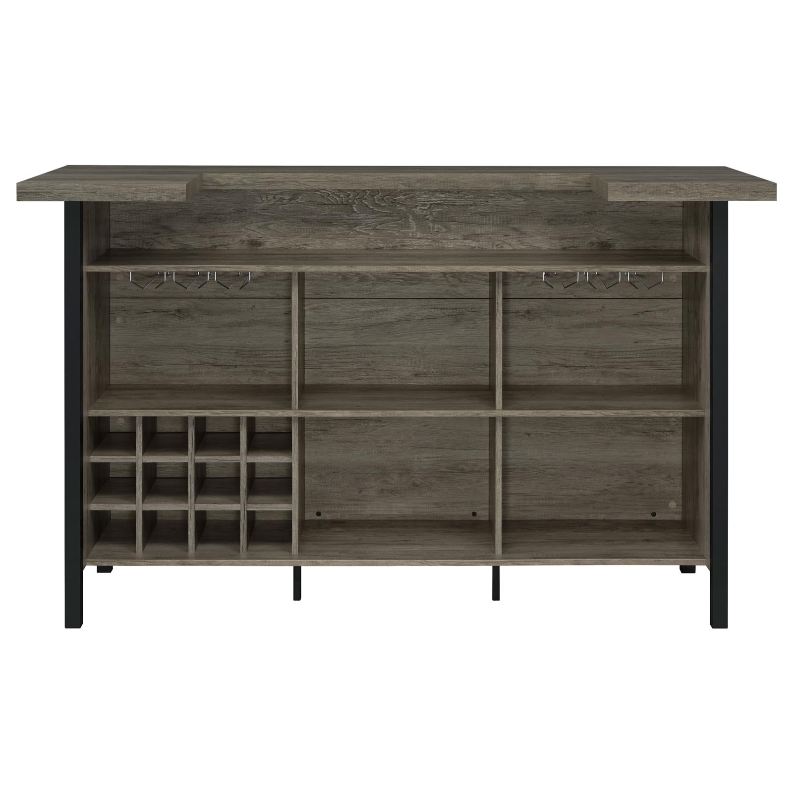 Bellemore Rectangular Wood Veneer Storage Bar Unit