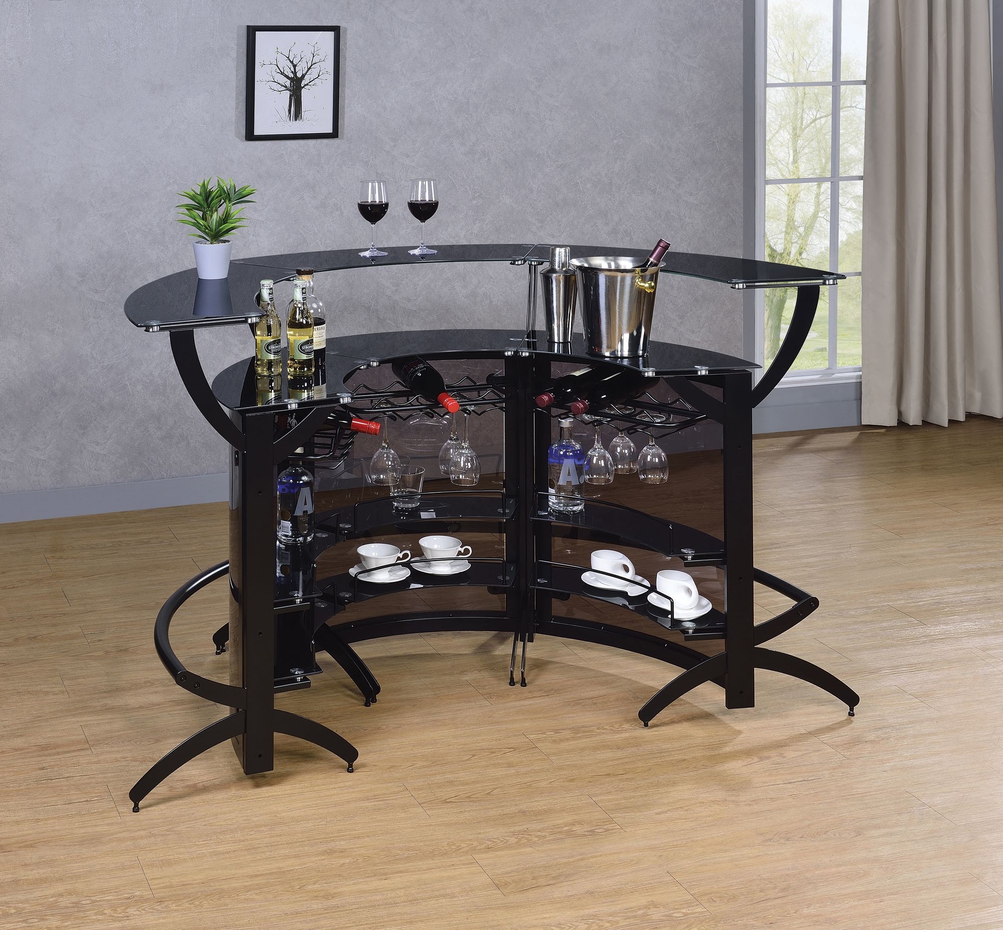 Dallas 3-Piece Curved Bar Unit