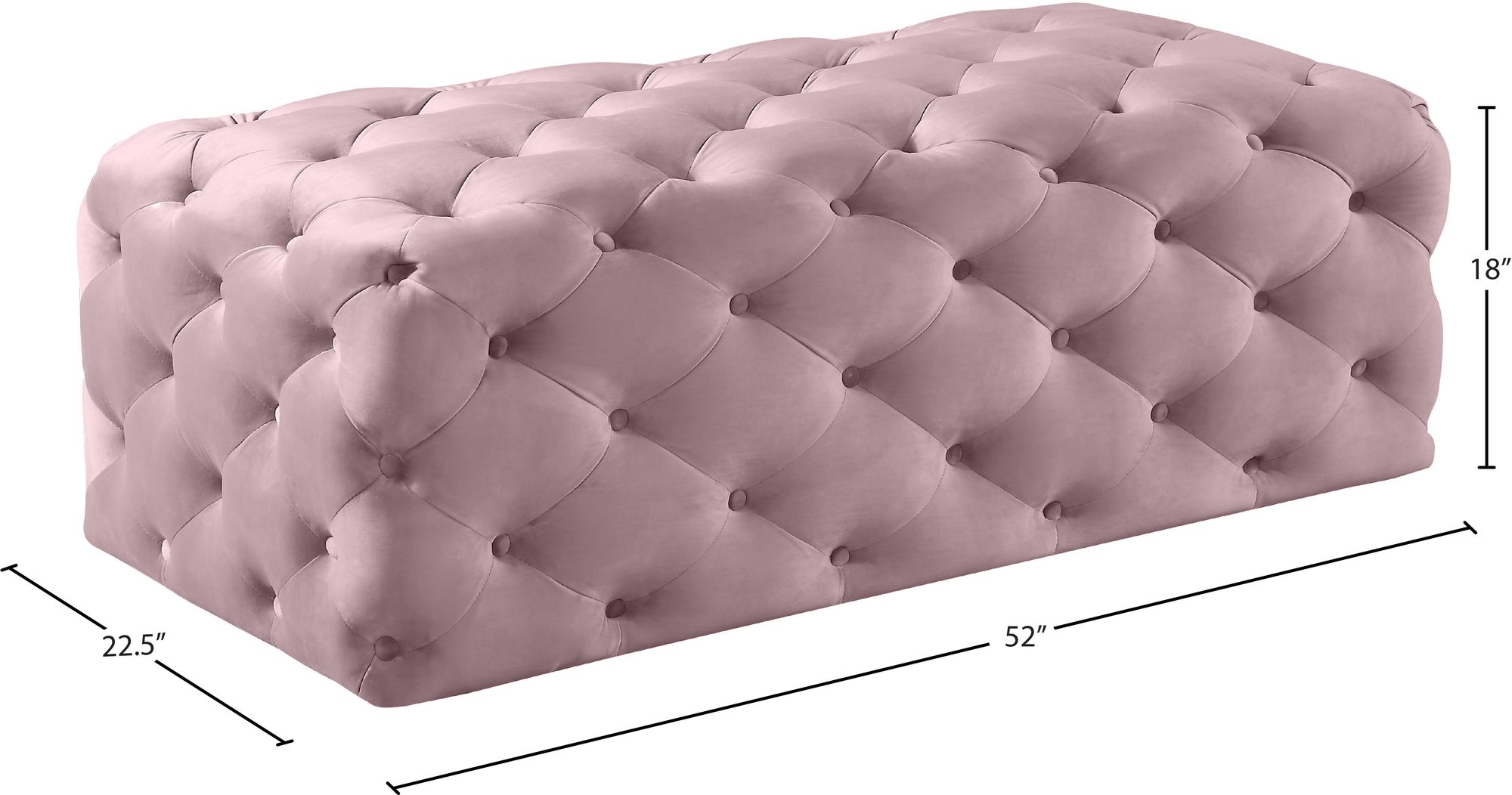 Casey Velvet Ottoman/Bench