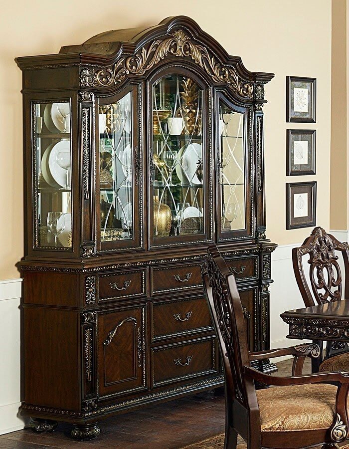 Catalonia Classic Wood China Cabinet by Homelegance
