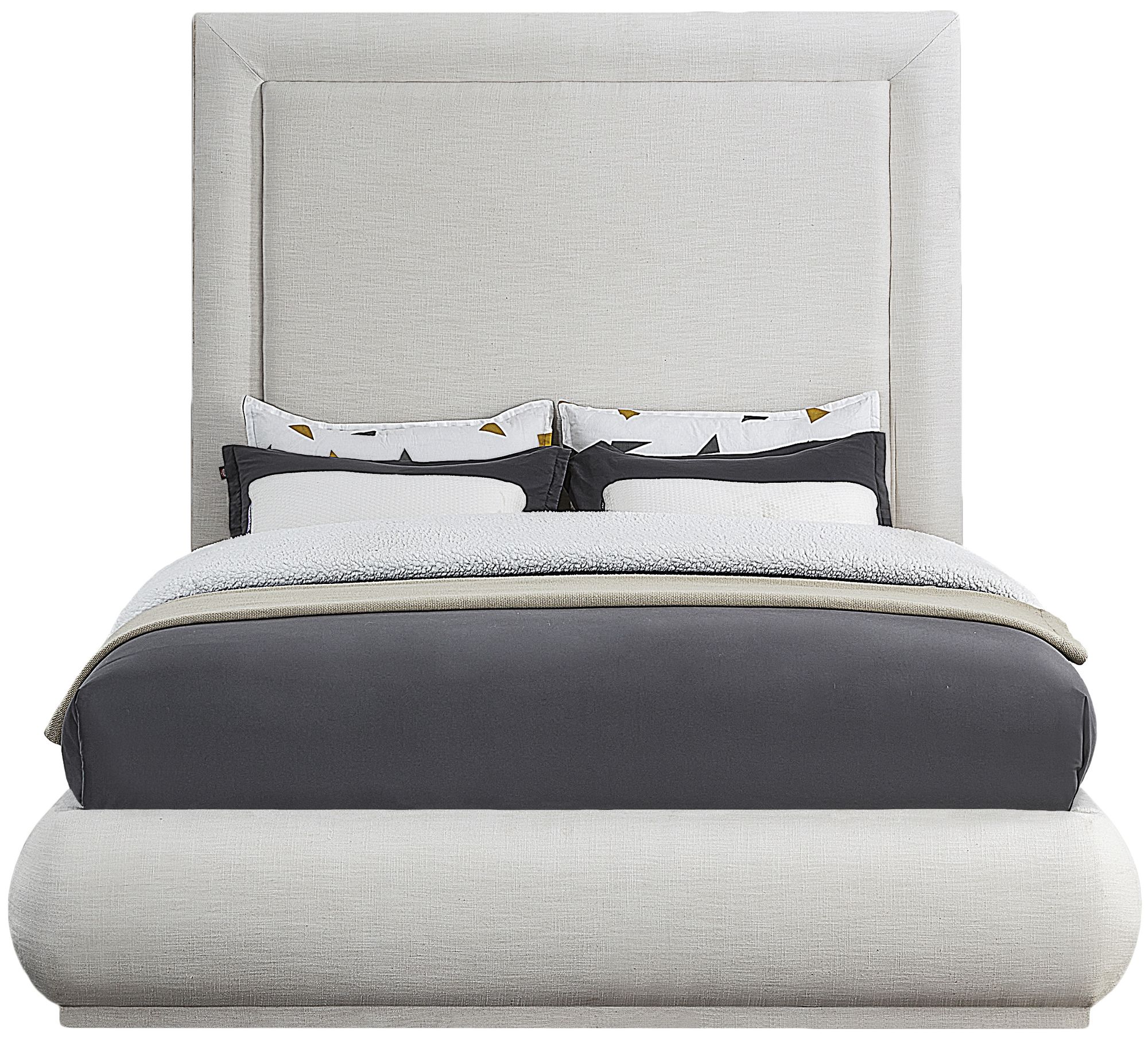 Brooke Linen Fabric King Size Bed