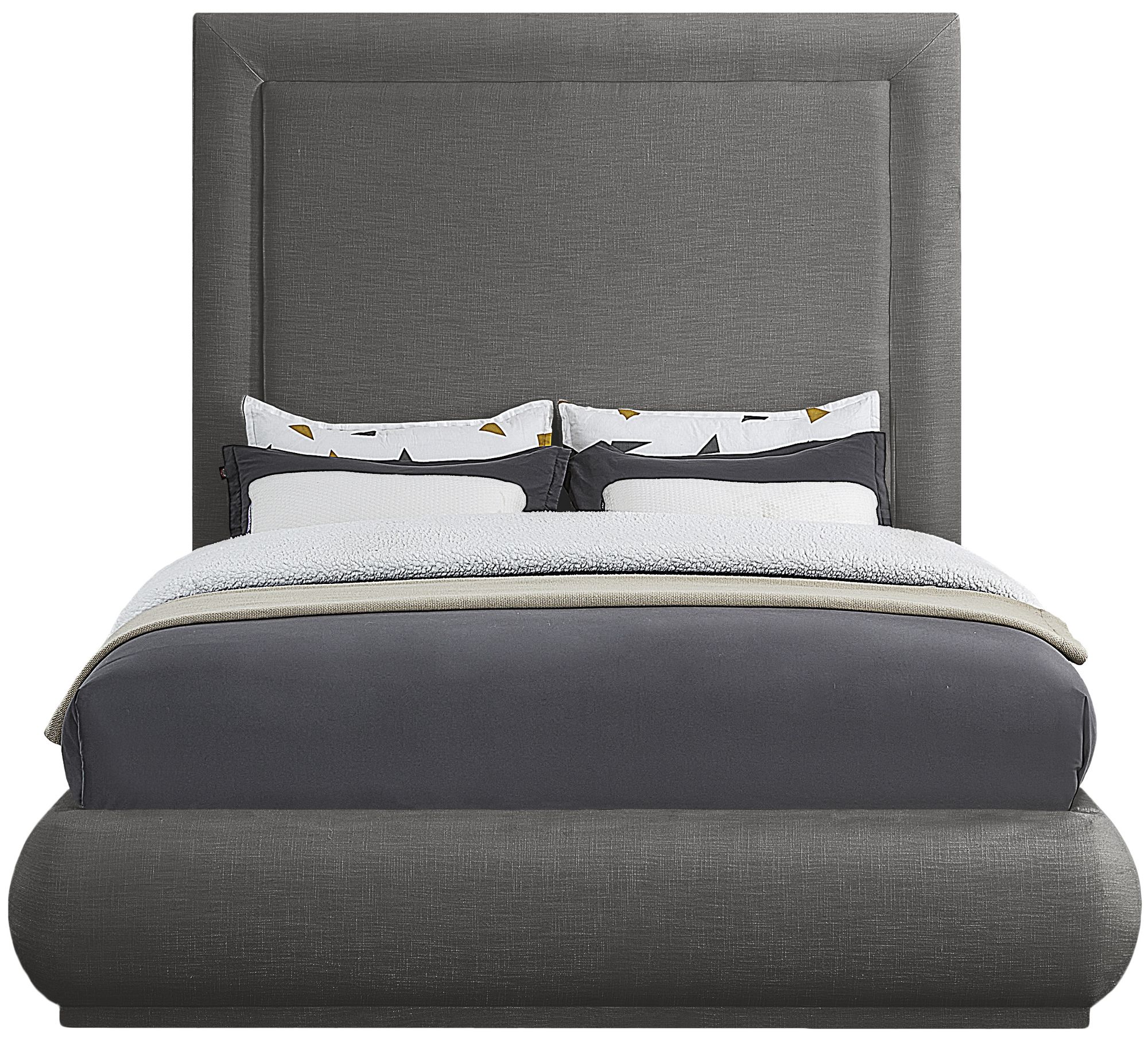 Brooke Linen Fabric Queen Size Bed