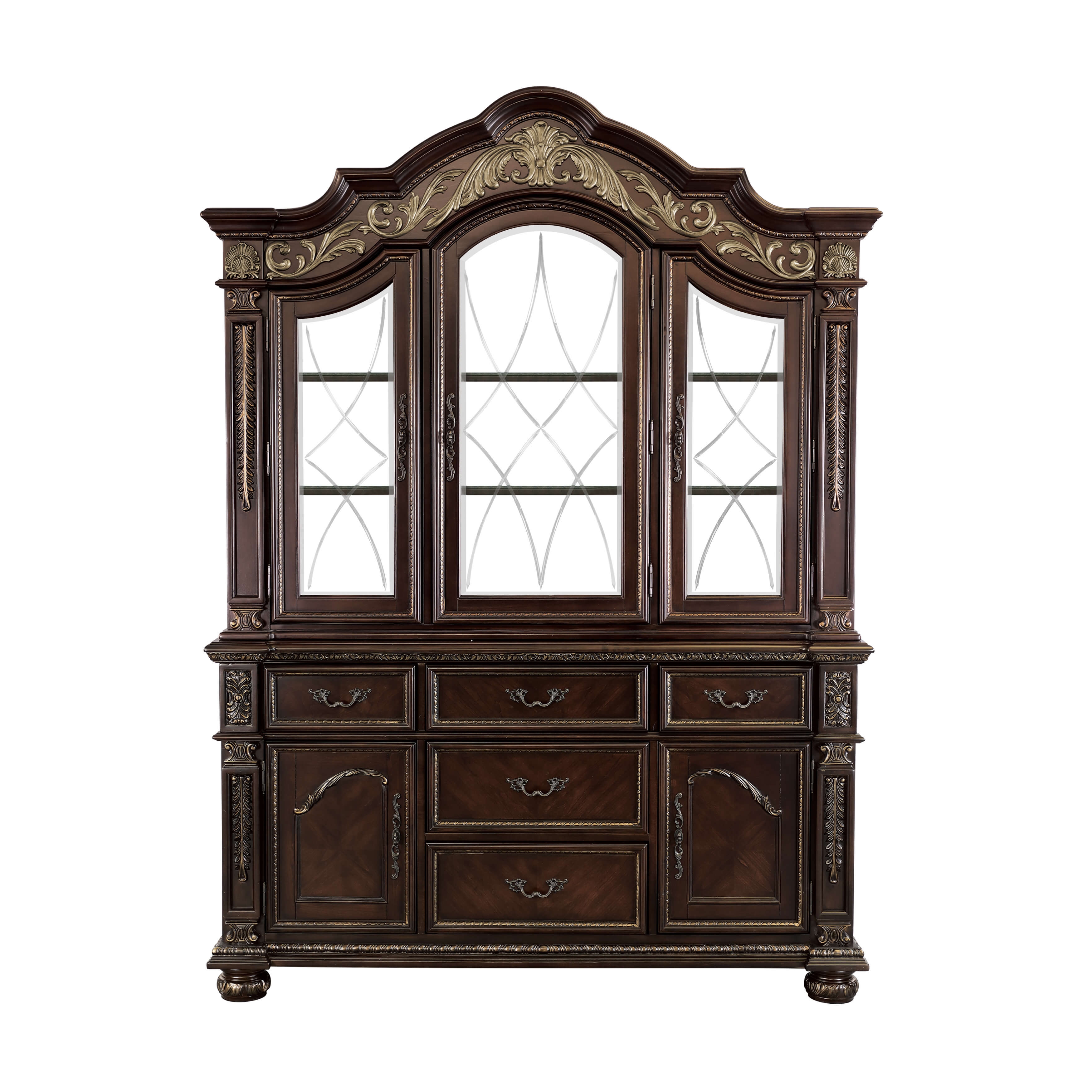Catalonia Classic Wood China Cabinet