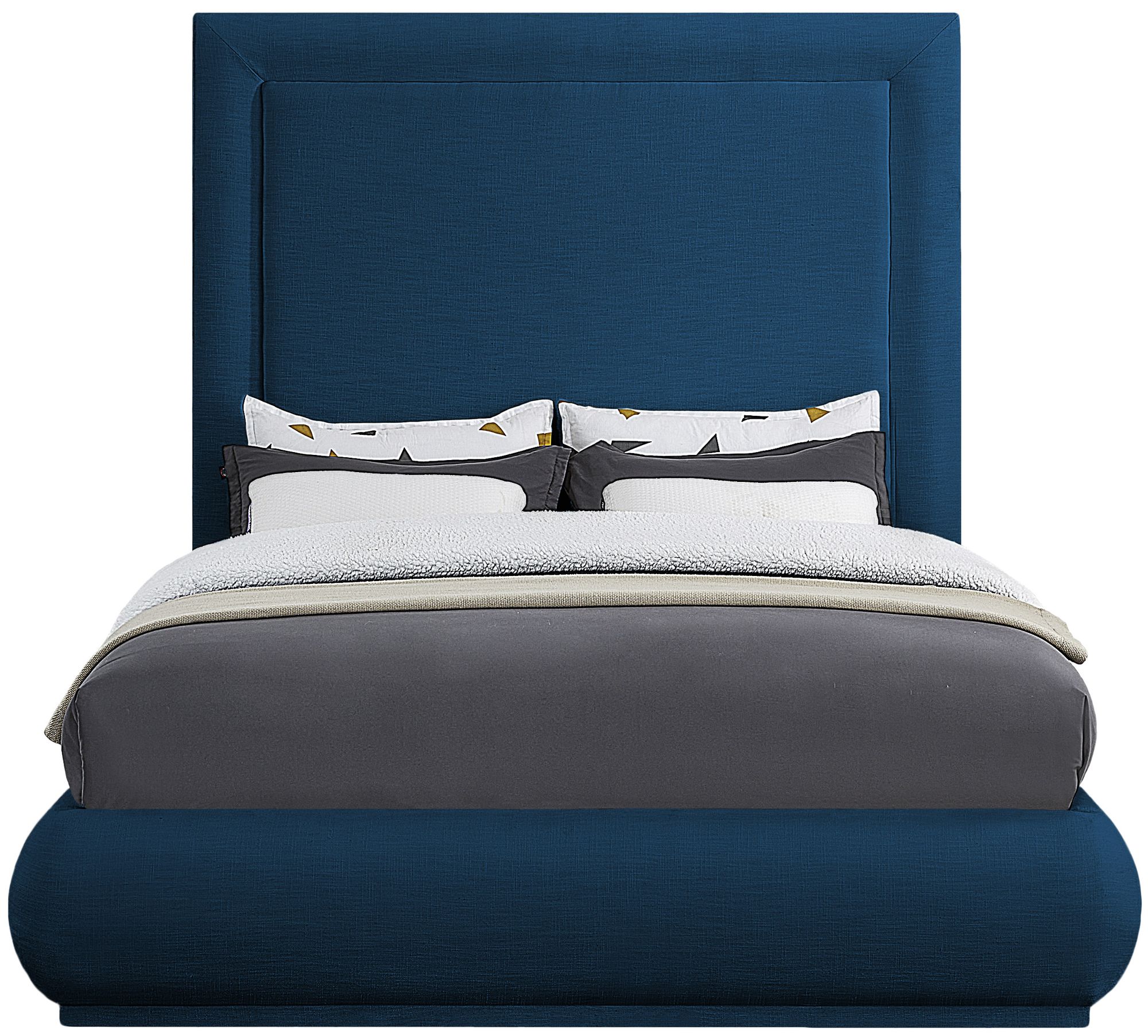 Brooke Linen Fabric Queen Size Bed